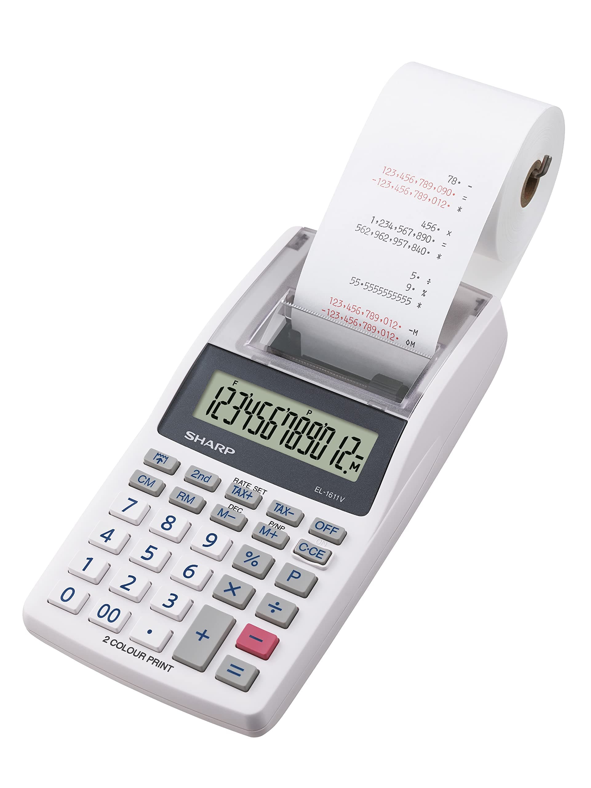 Sharp EL-1611V Printing Calculator Without Adapter