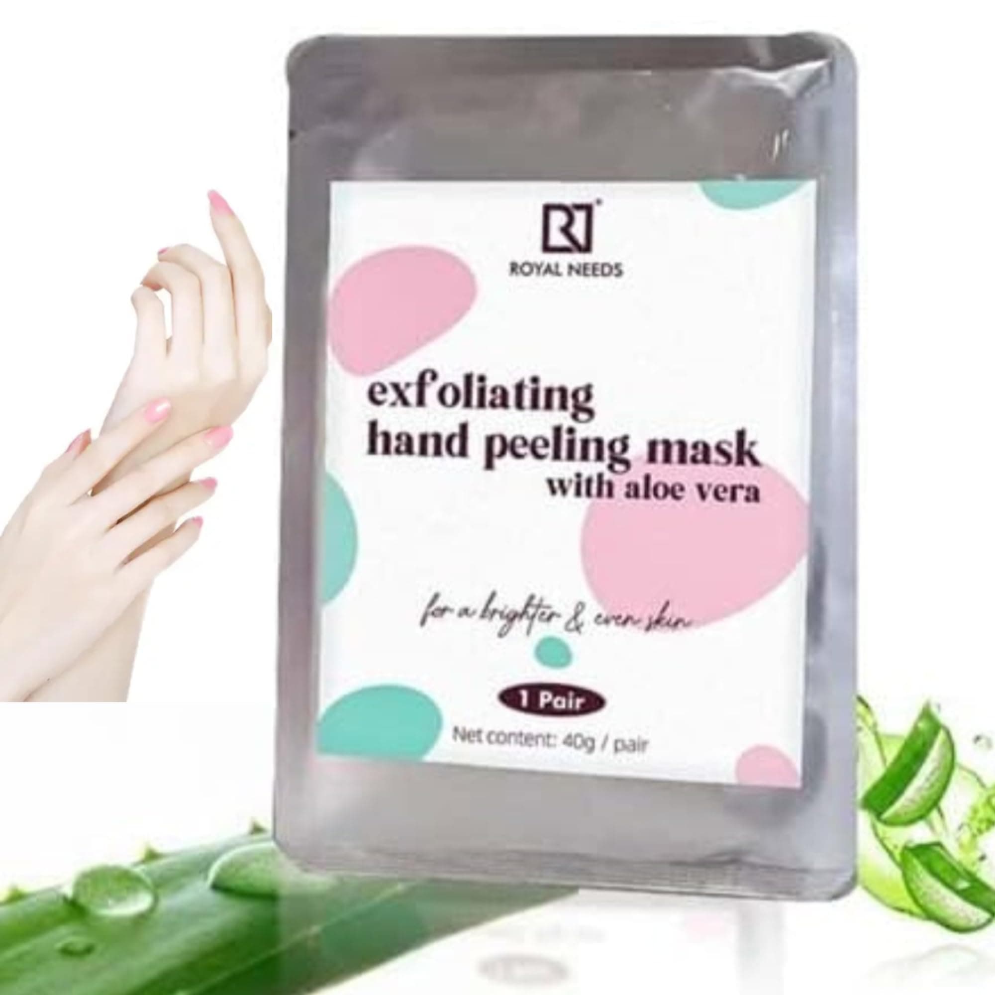 Hand Peel Mask For Dead Skin Removal With Aloe Vera - 1 Pair | Exfoliating Hand Mask | Manicure Hydrating Mask | Baby Soft,Hands Moisturising Manicure At Home