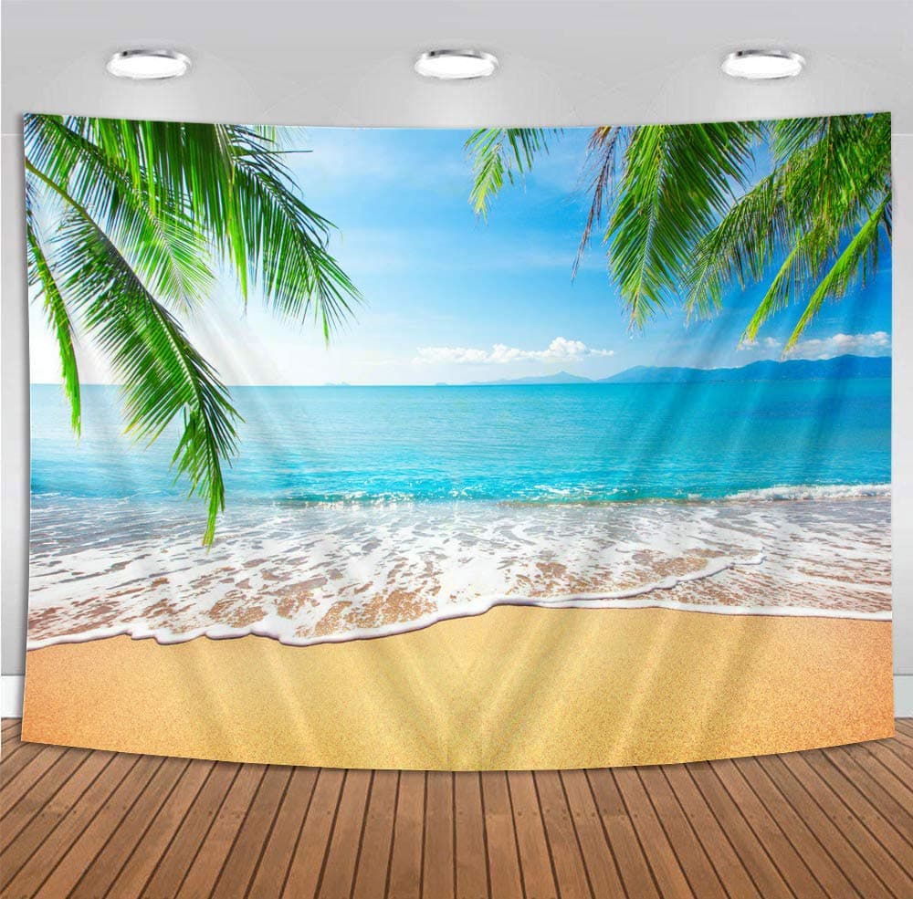 GYA 7x5ft Tropical Beach Background Photo Props for Studio,Wedding,Party Photography Backdrops Vinyl