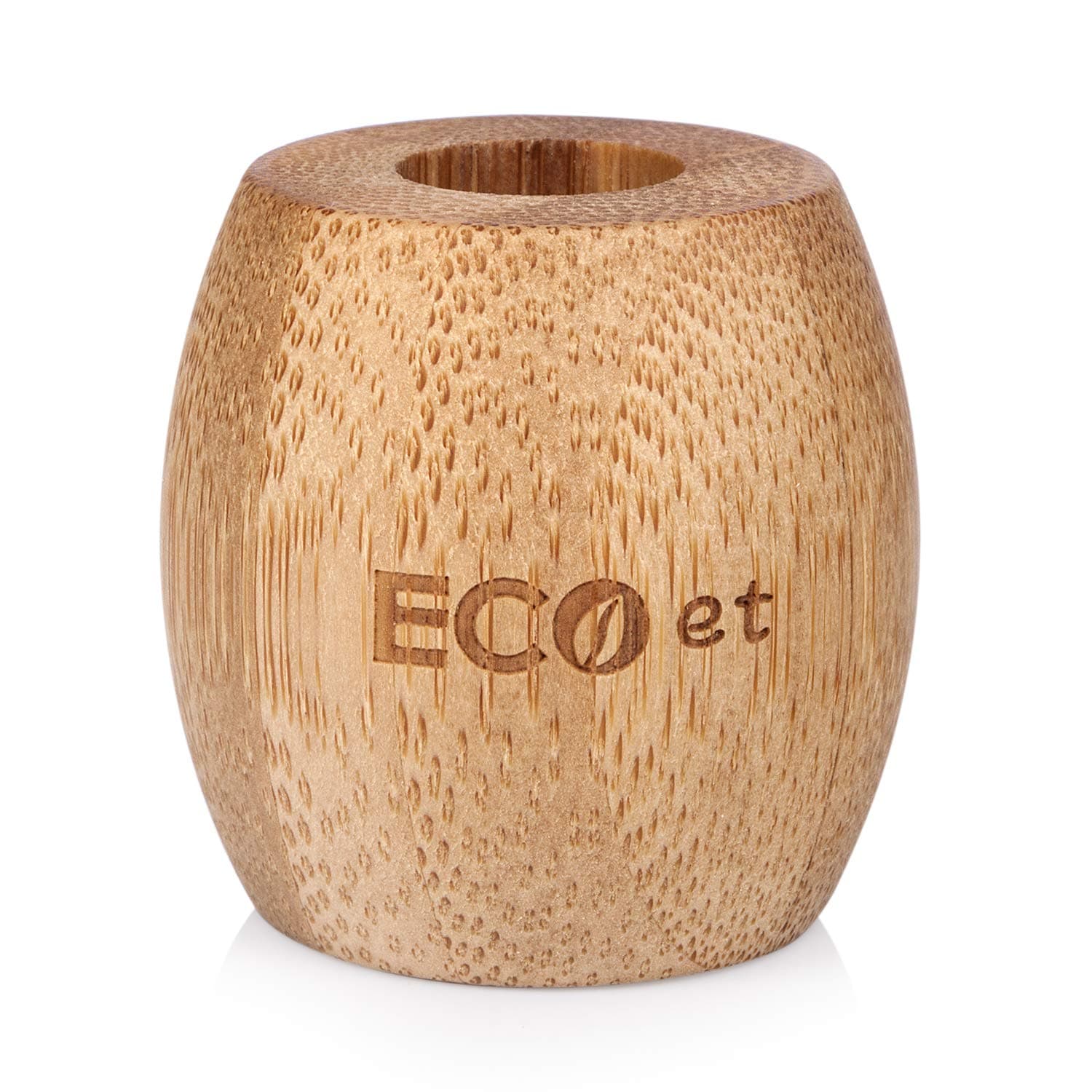 ECOet Natural Bamboo Toothbrush Holder | Eco-Friendly & Biodegradable | Elegant Bathroom Accessory Toothbrush Stand