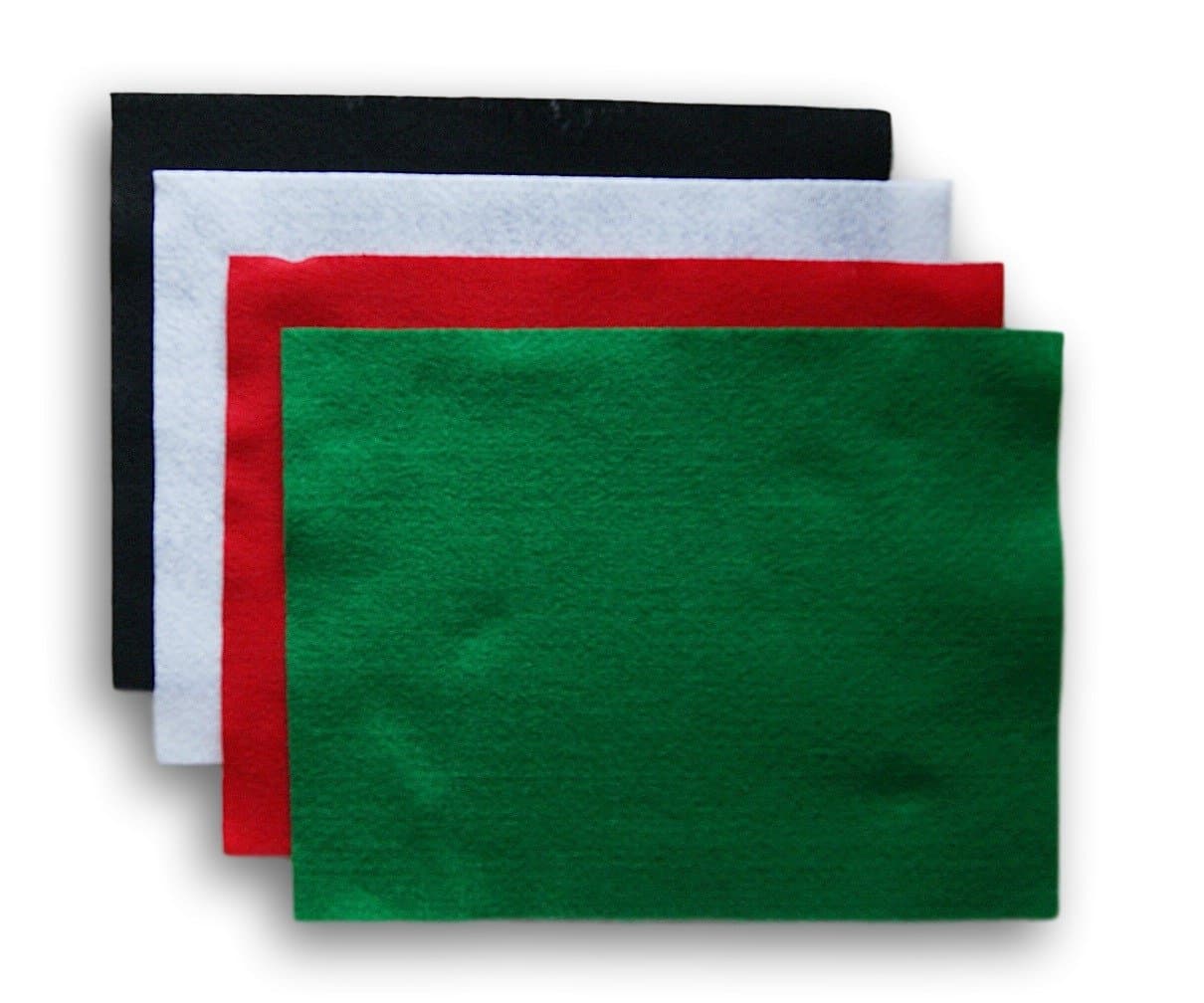 Crafting Felt Rectangle Set - 4 Ct - Christmas Colors