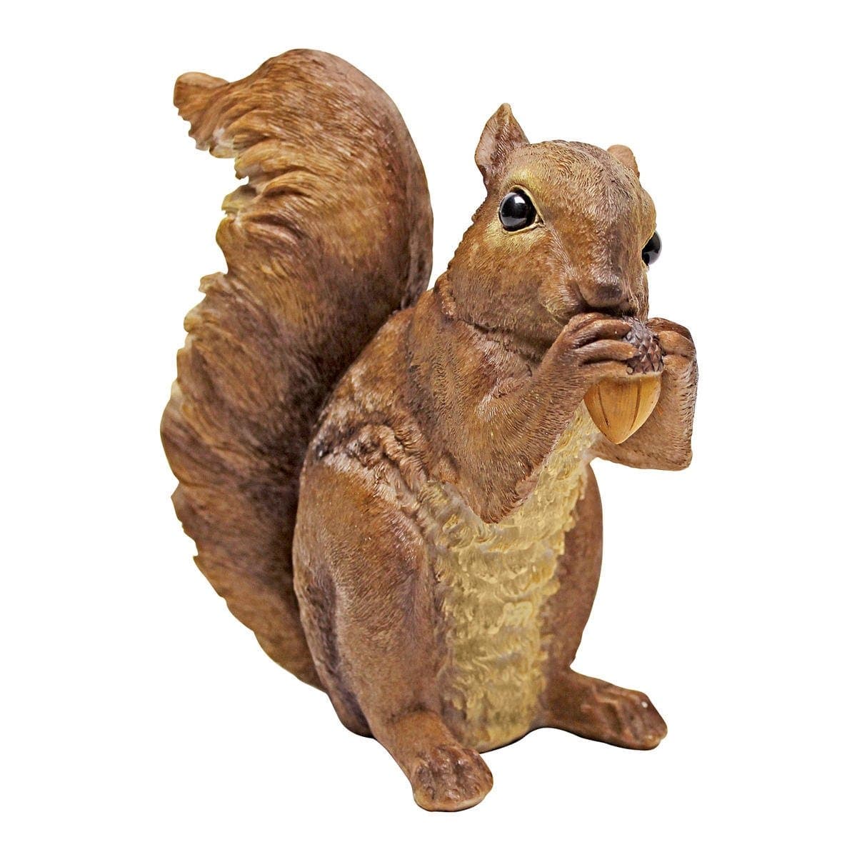 QM188731 Chomper the Woodland Squirrel Outdoor Garden Statue, Polyresin, 18 cm