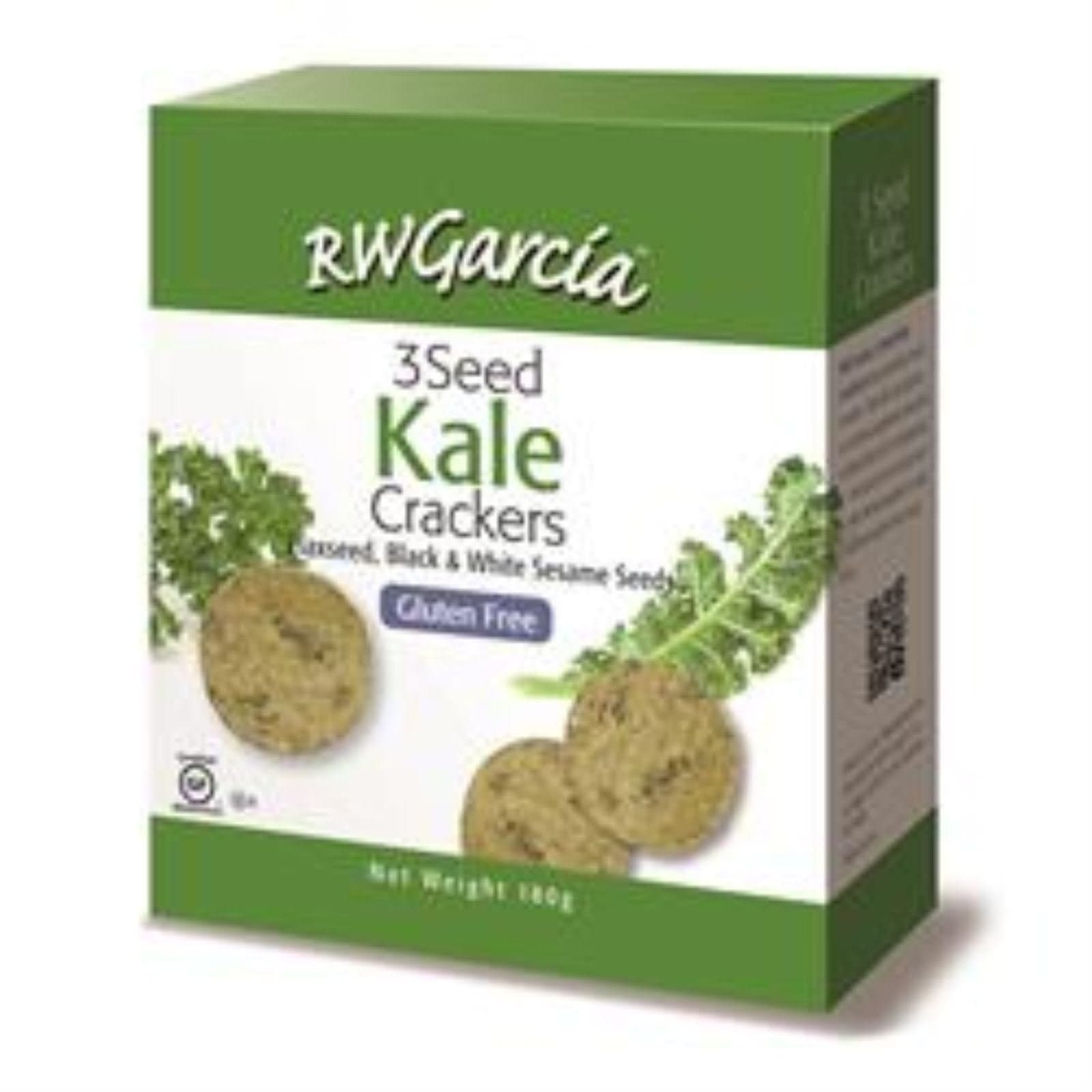 RW Garcia Kale 3 Seed Crackers 180g (Pack of 6)