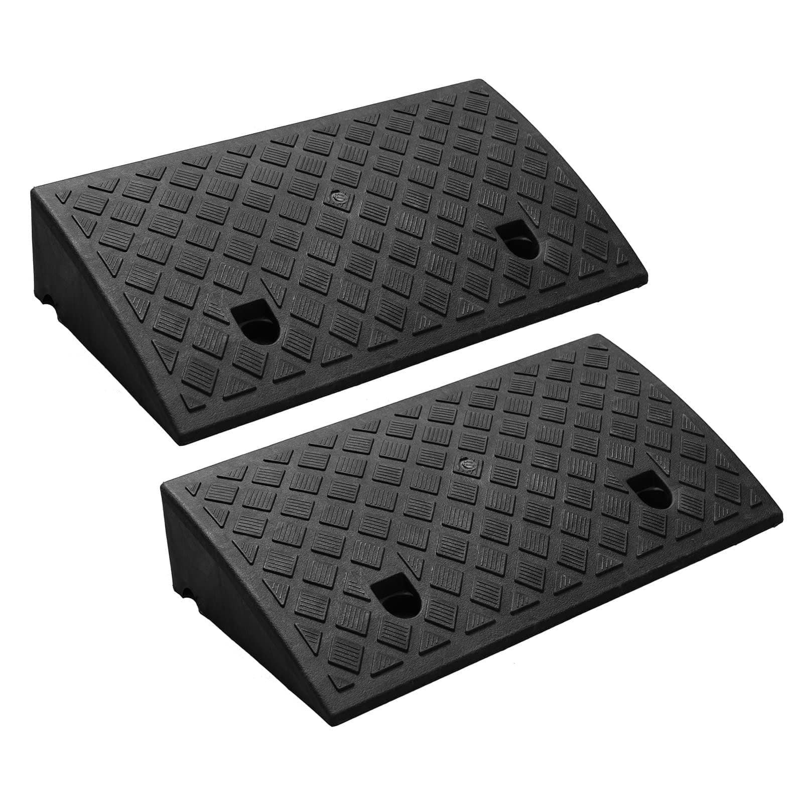 Portable Lightweight Plastic Curb Ramps 2PCS, Heavy Duty Plastic Threshold Ramp Set for Driveway, Loading Dock, Sidewalk, Car, Scooter, Bike, Motorcycle, Wheelchair, Golf Cart