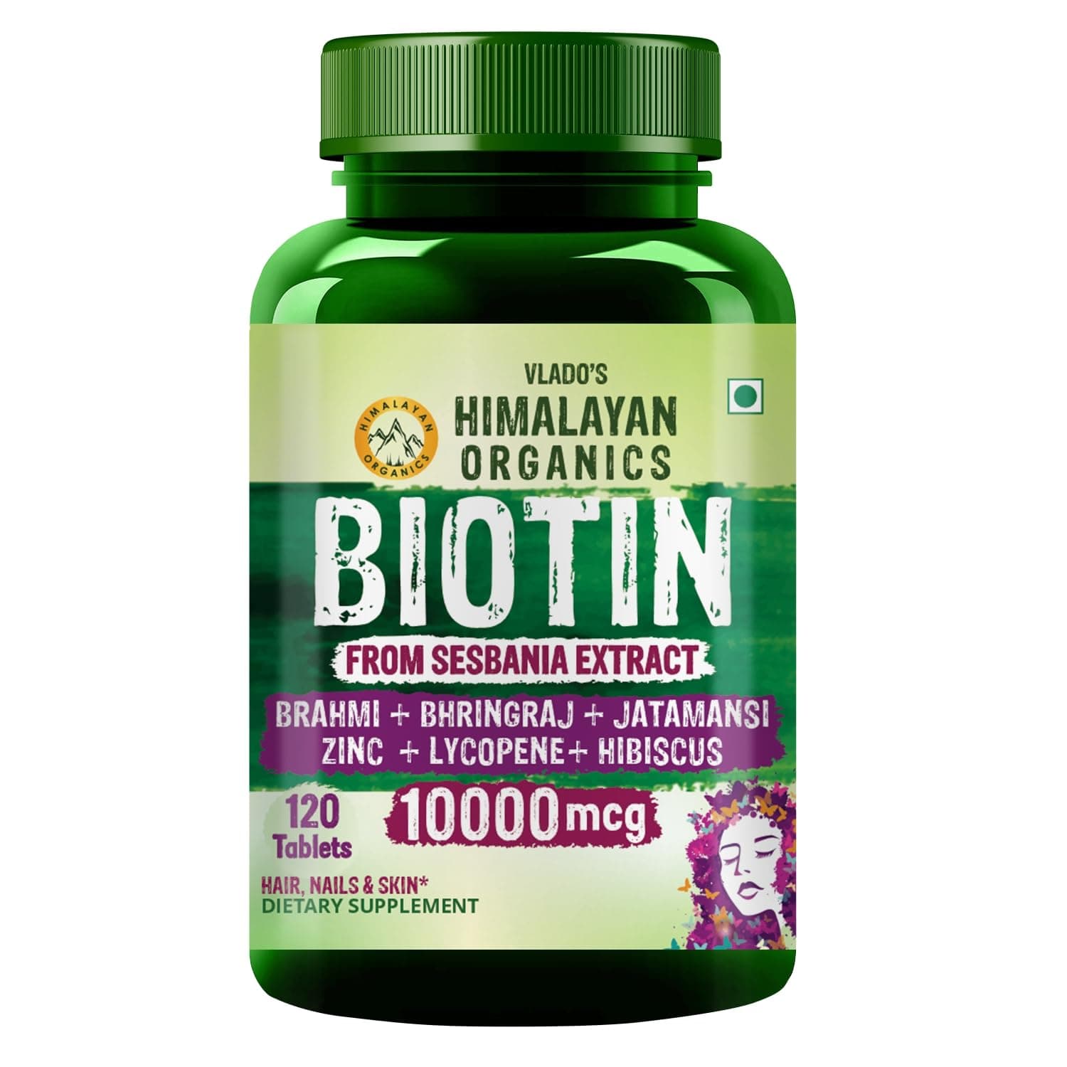 Biotin 10000mcg for Hair Growth Tablets - 120