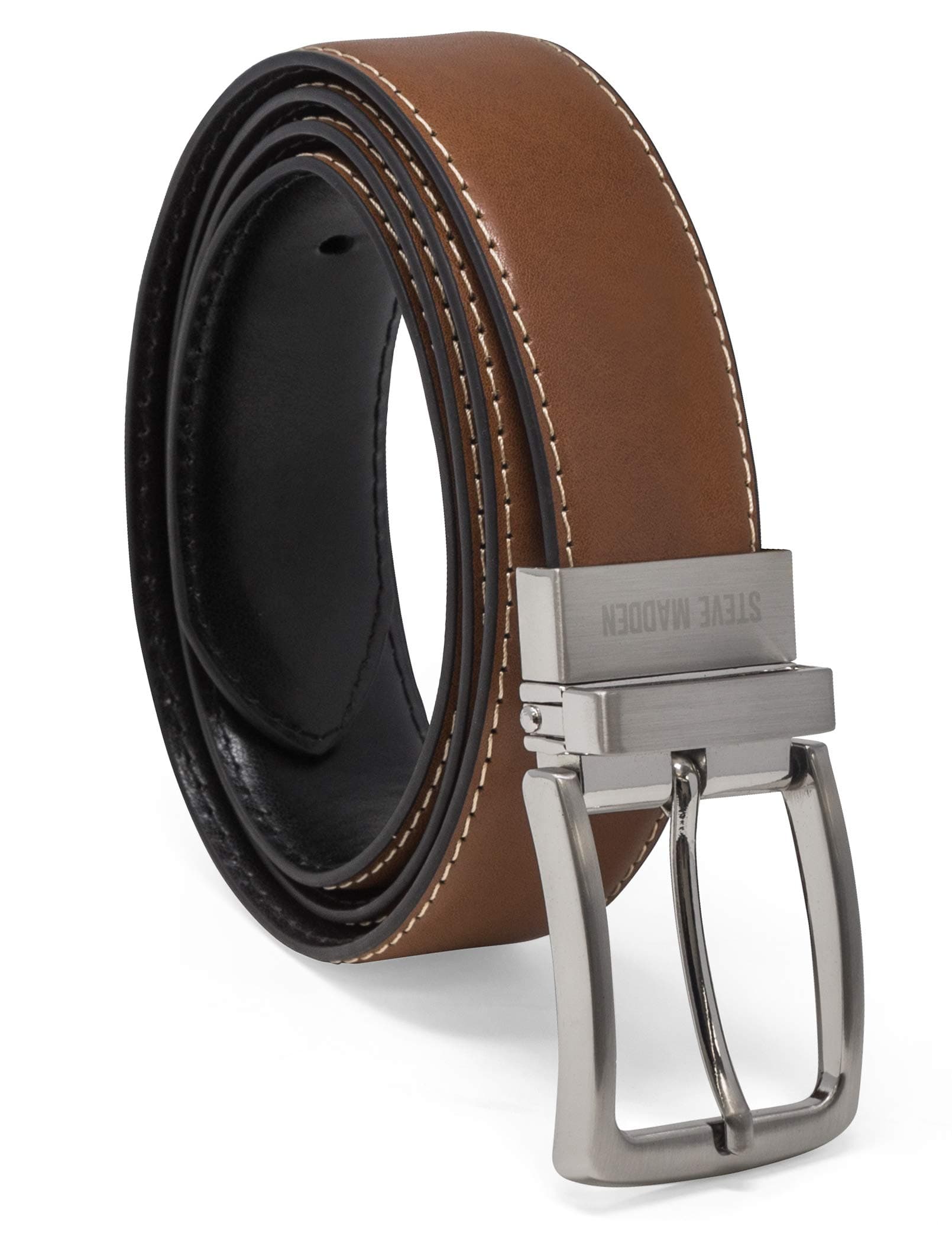 Steve Madden mens Dress Casual Every Day Leather Belt Belt