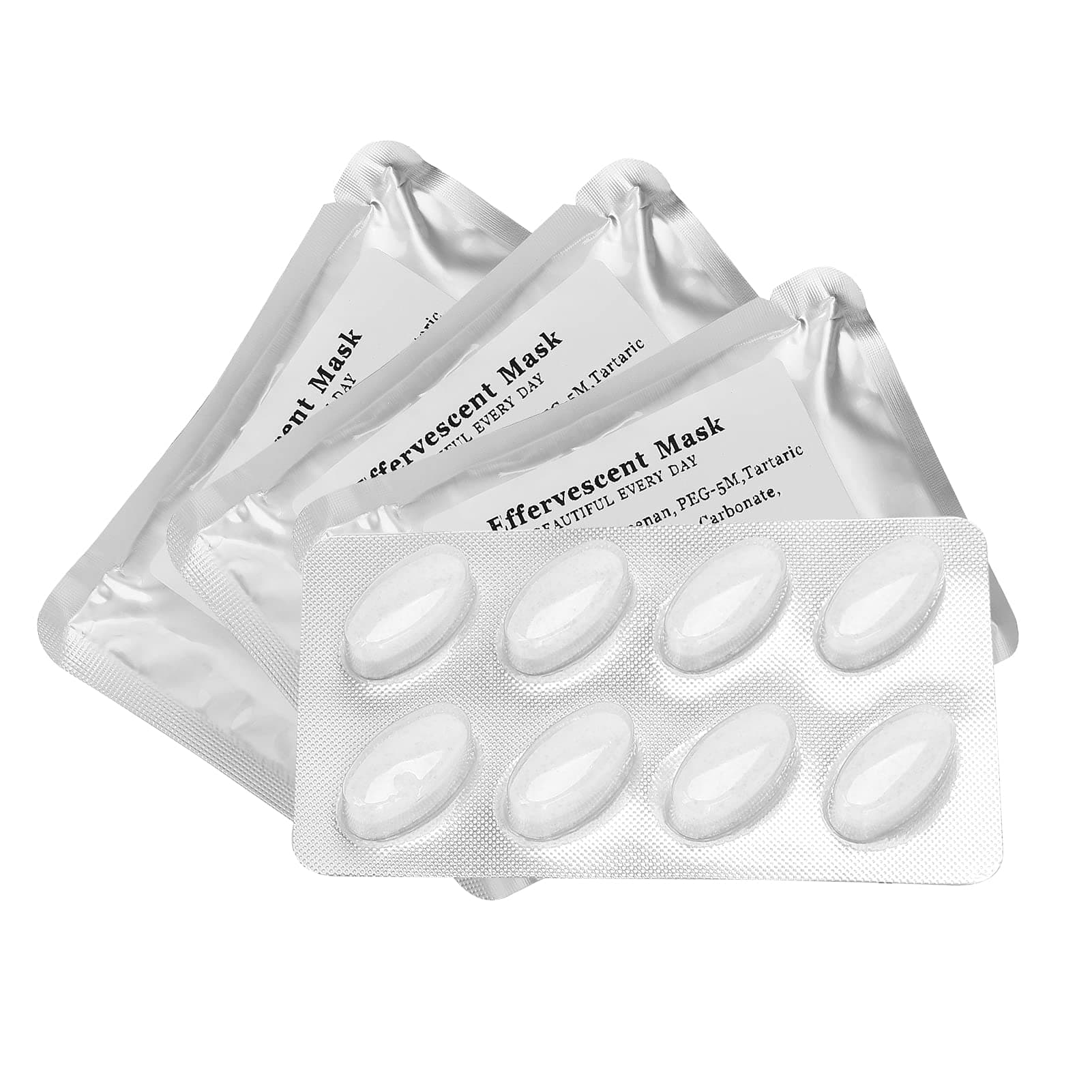 ZJchao32Pcs Collagen Mask Effervescent Tablets, DIY Fruit Vegetable Facial Care Mask Maker Accessory SPA Skin Care Collagen Capsule Ideal for Face Mask Machine