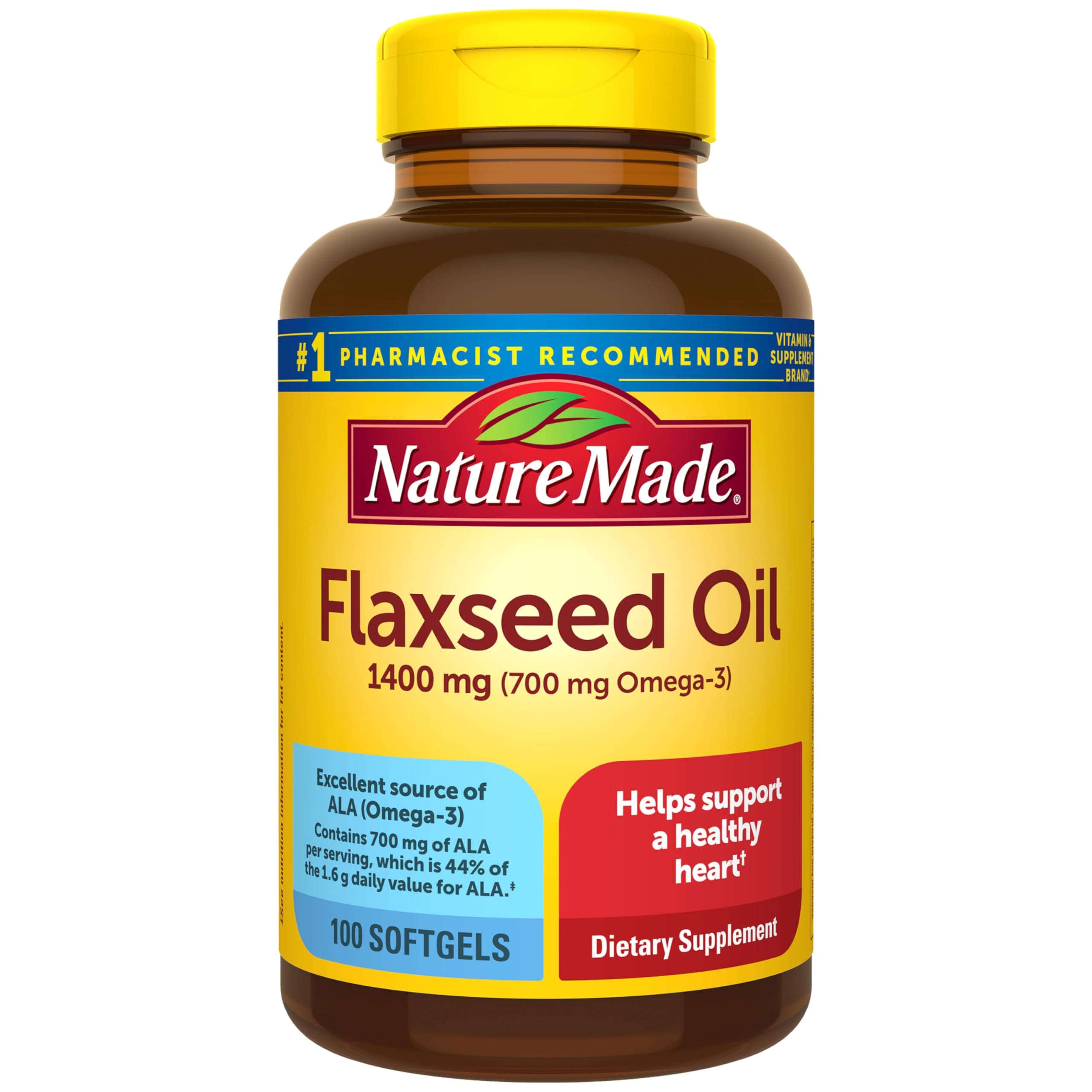 Flaxseed Oil One Per Day 1400 Mg. 100 Liquid Softgels 161679