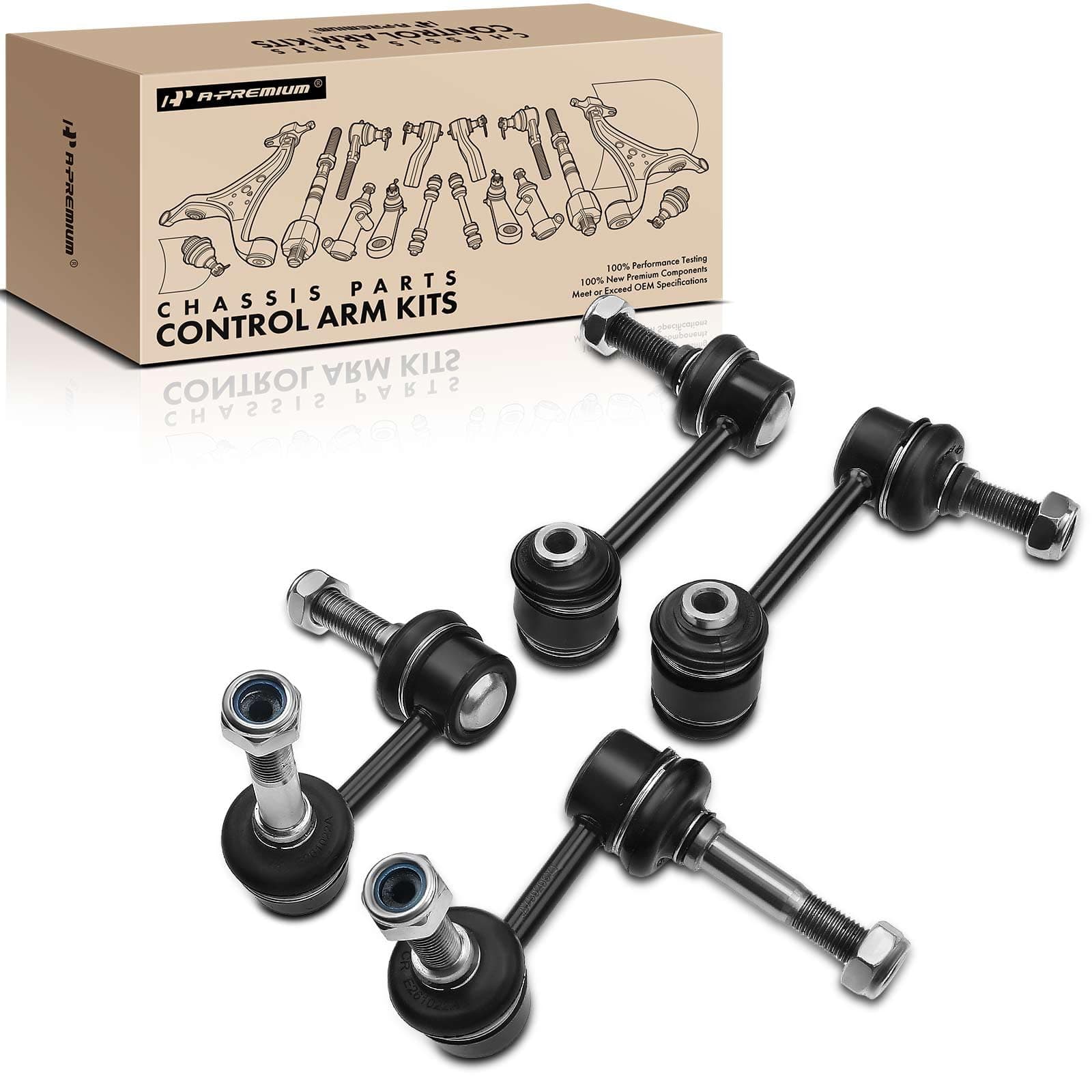 Set of 4, Front & Rear Sway Bar Links Kit Stabilizer Bar Links Compatible with Lexus IS F 2008-2014, IS250 2006-2008, IS350 2006-2008, RWD Only