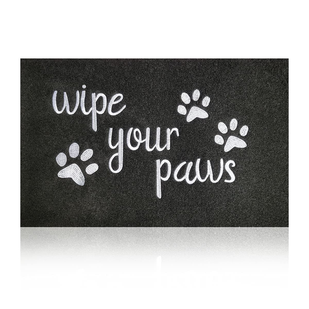 Welcome Mats for Front Door Wipe Your Paws Funny Doormat, Durable Natural Rubber Non Slip Back Mat Indoor Doormats Dog Doormats Mats for Entryway Porch Black Mat