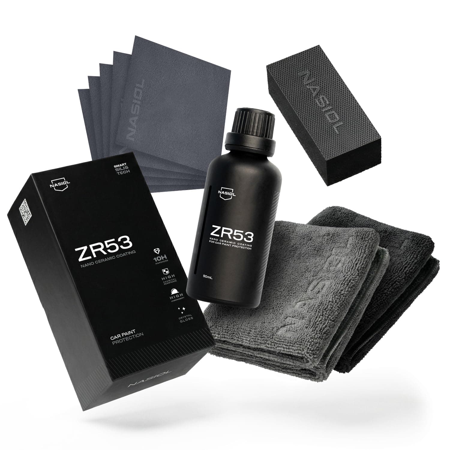 ZR53 Car Ceramic Coating Nano 9h Paint Protection Sealant 50 ml. Kit