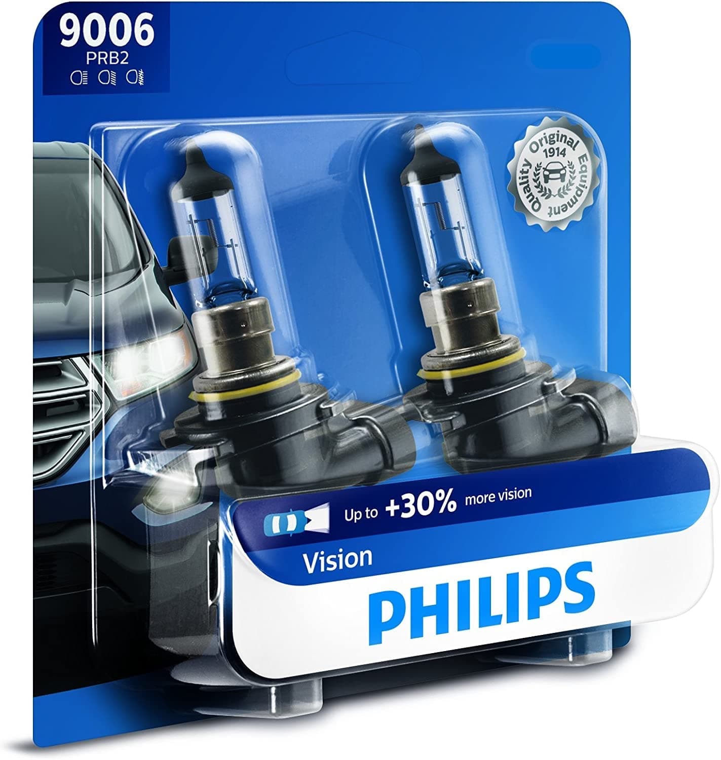 Automotive Lighting 9006 Vision Upgrade Automotive Replacement Headlight Bulb, Fits Select High Beam, Low Beam, or Fog Positions (Pack of 2)