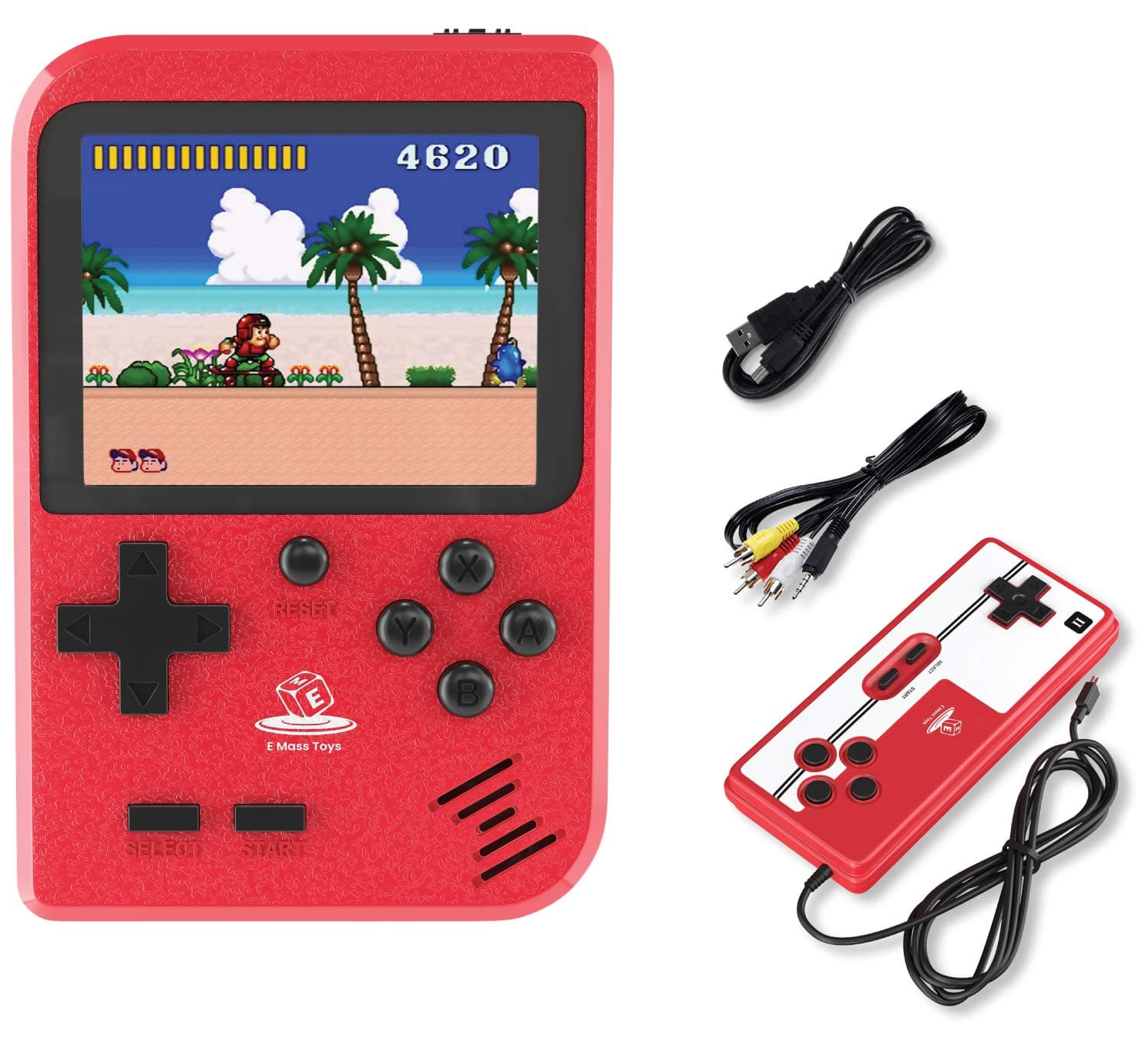 Handheld Game Console, Retro Mini Game with 400 Classic FC Games- 2.8-Inch Color Screen Support for Connecting TV & Two Players 800mAh Rechargeable Battery Suitable for Kids & Adults