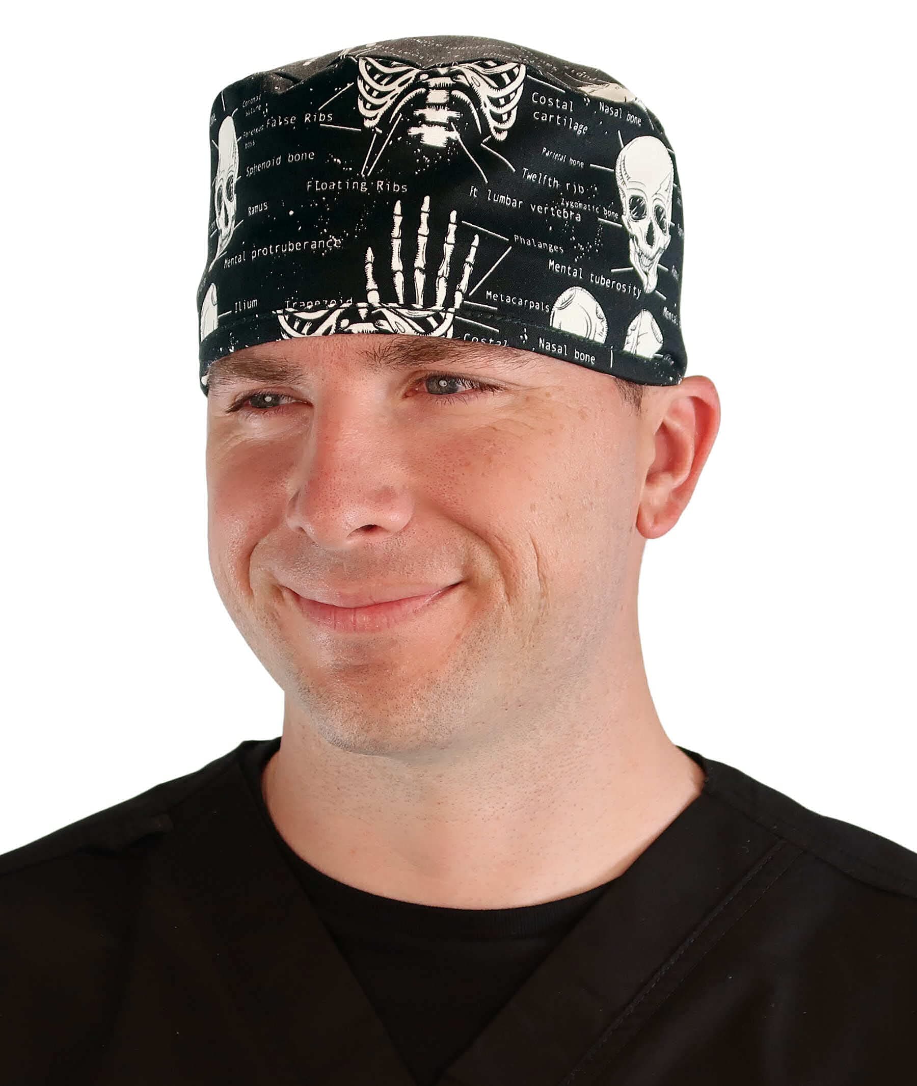 Sparkling EARTH Unisex Classic Surgical Style Scrub Working Cap - Built in Sweatband - 100% Cotton - Made in The USA!