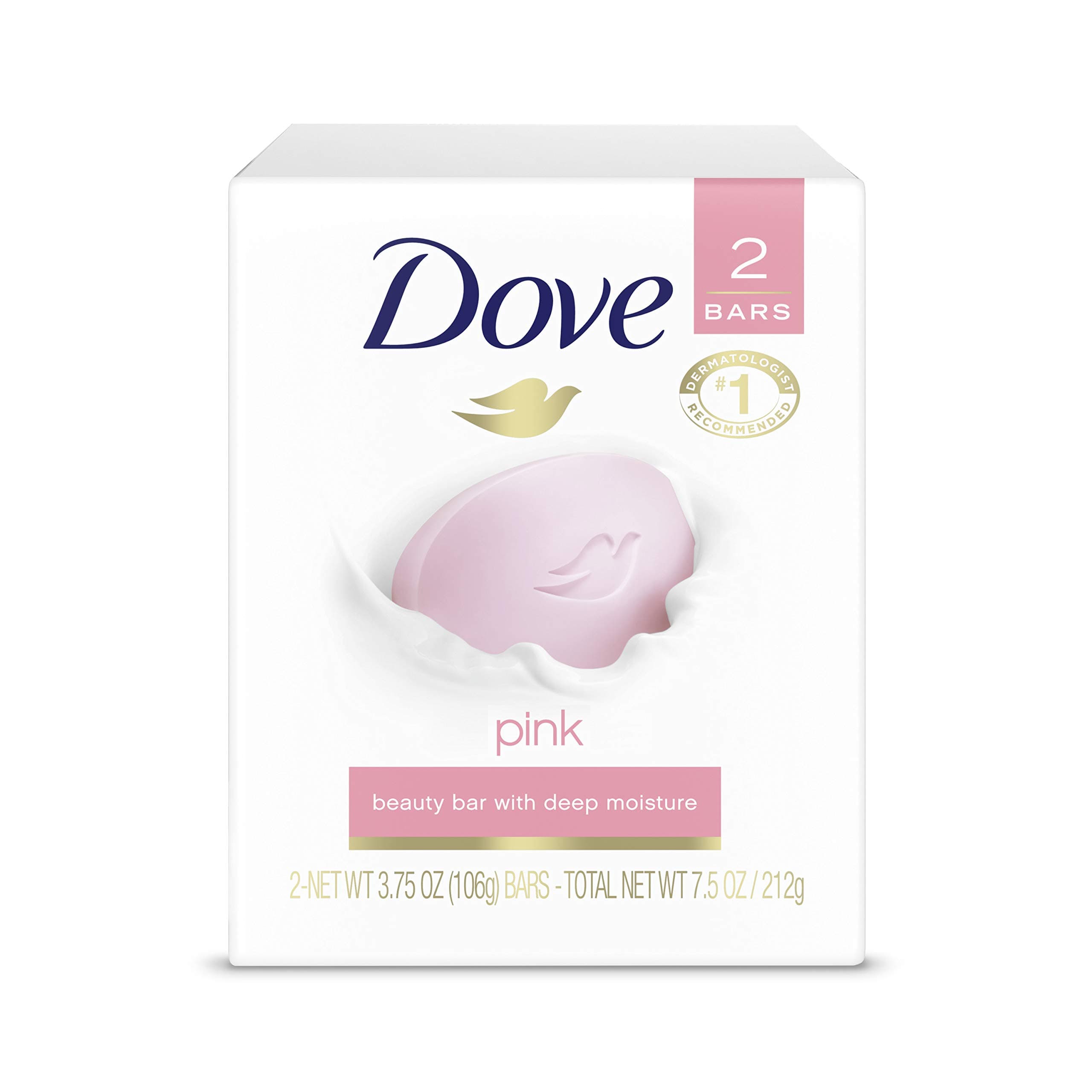 Dove Beauty Bar Pink, 4 oz, 2 Bar