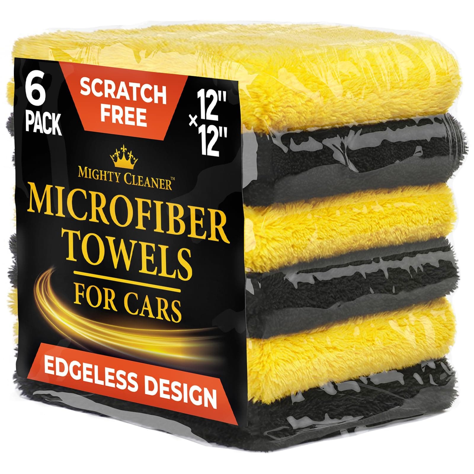 Mighty-X Car Drying Towel - Microfibre Cleaning Cloth - Microfibre Cloths - Lint Free Cloth – Pack of 6