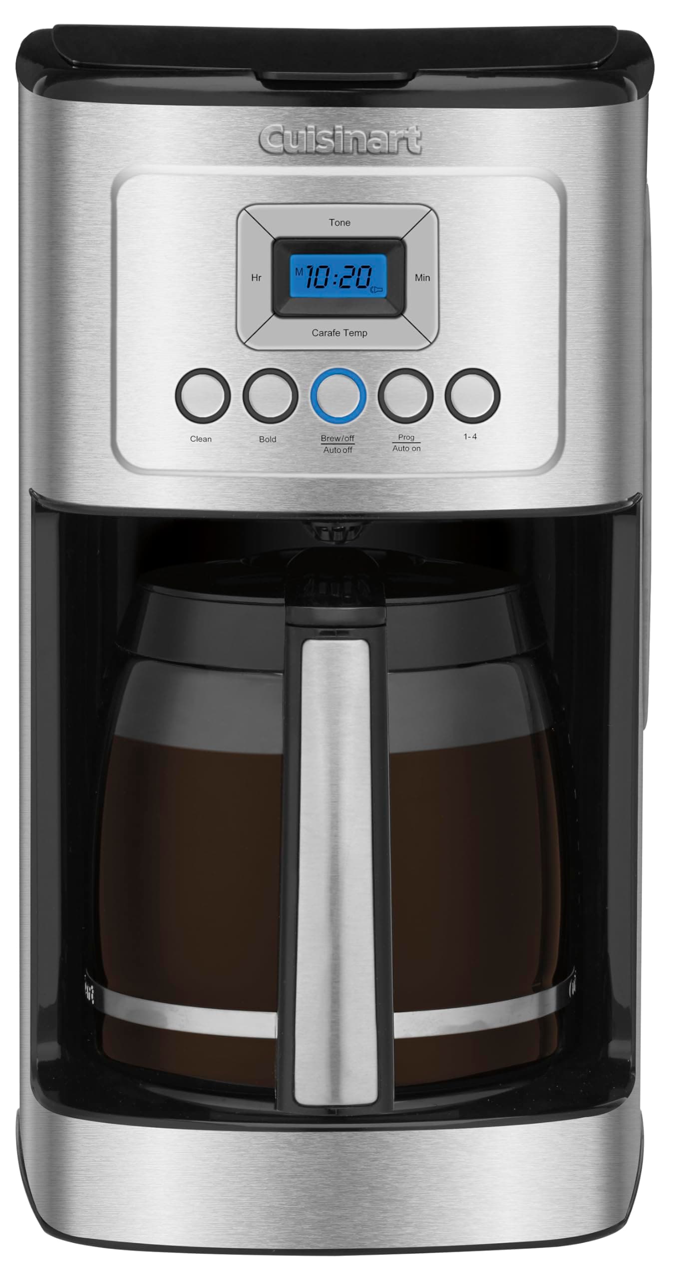 DCC-3200P1 Perfectemp Coffee Maker, 14 Cup Progammable with Glass Carafe, Stainless Steel