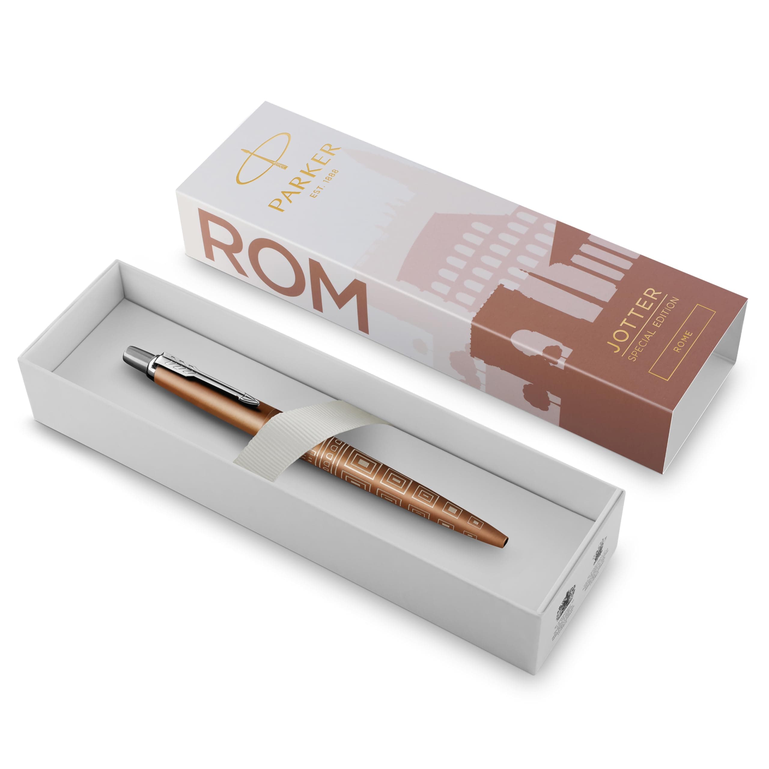 Jotter Ballpoint Pen | Special Edition | Rome Bronze CT | Medium Point with Blue Ink | Gift Box