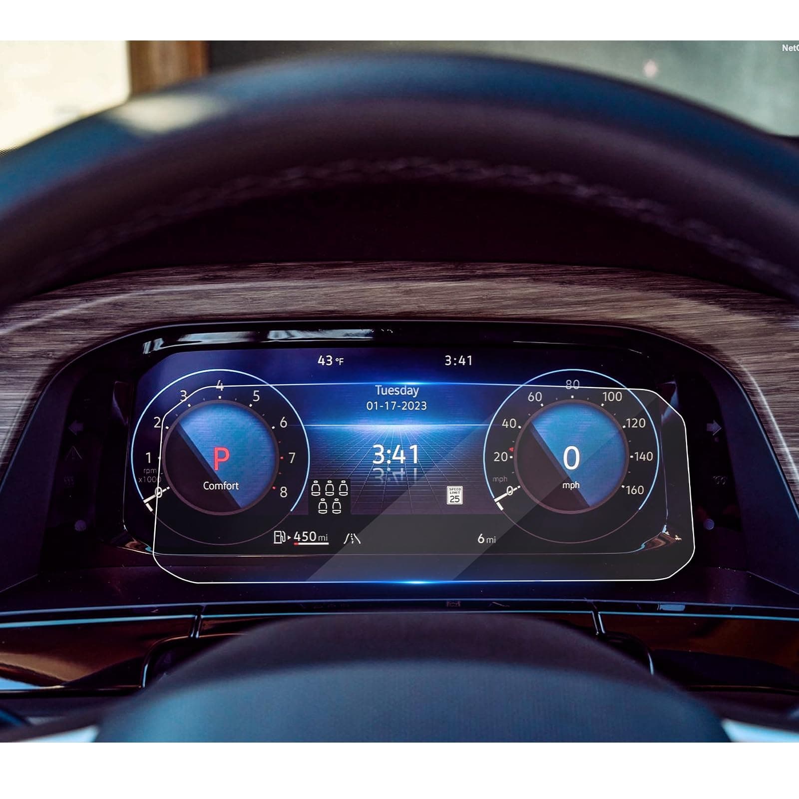 YEE PIN for Volkswagen Atlas 2024 Screen Protector Glass 2024 Atlas Screen Protector for 2024 VW Atlas 10.2 In Digital Cluster Screen Protector Compatible with Volkswagen Atlas 2024 SE, SE with Technology, SEL, SEL Premium R-Line Display