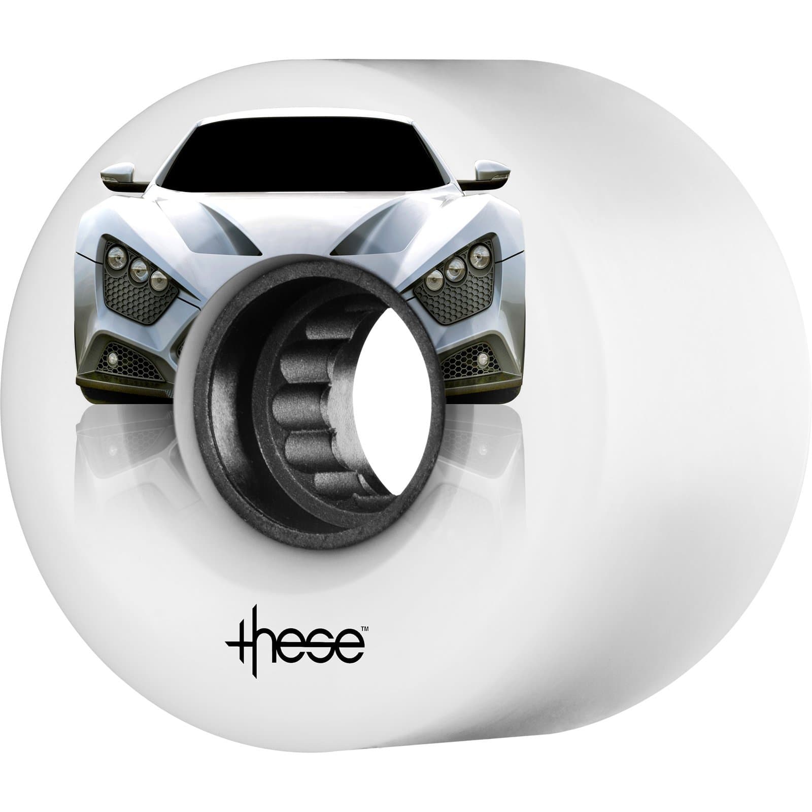 These ATF-317 CS Supercar Trans White Skateboard Wheels - 59mm 80a (Set of 4)