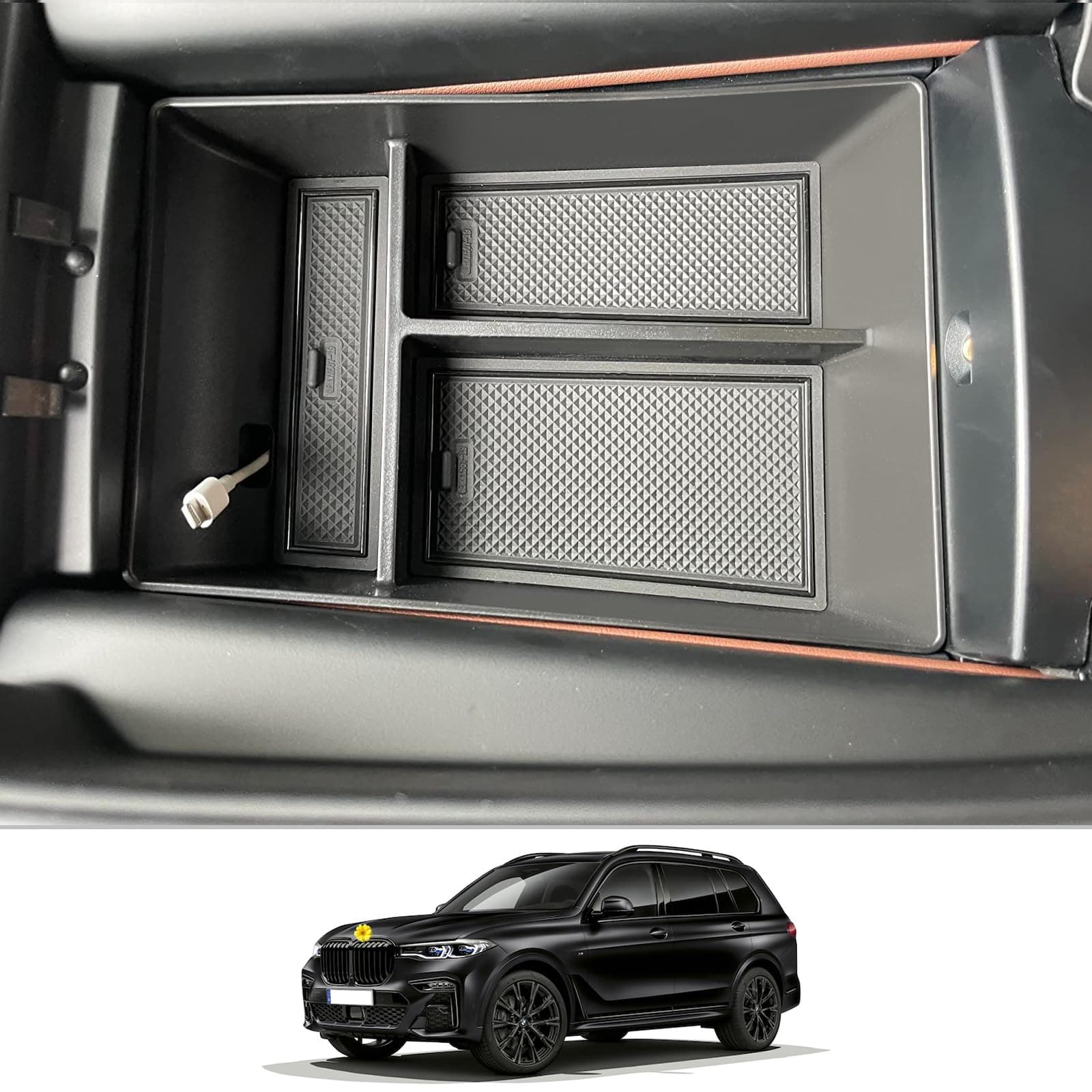 CDEFG Compatible with BMW X5 G05 X6 G06 X7 G07 2019-2024 UK Car Centre Console Organiser, X5 G05 X6 G06 X7 G07 Armrest Collection Tray Car Storage Box Interior X5 G05 X6 G06 X7 G07 2022 Accessories