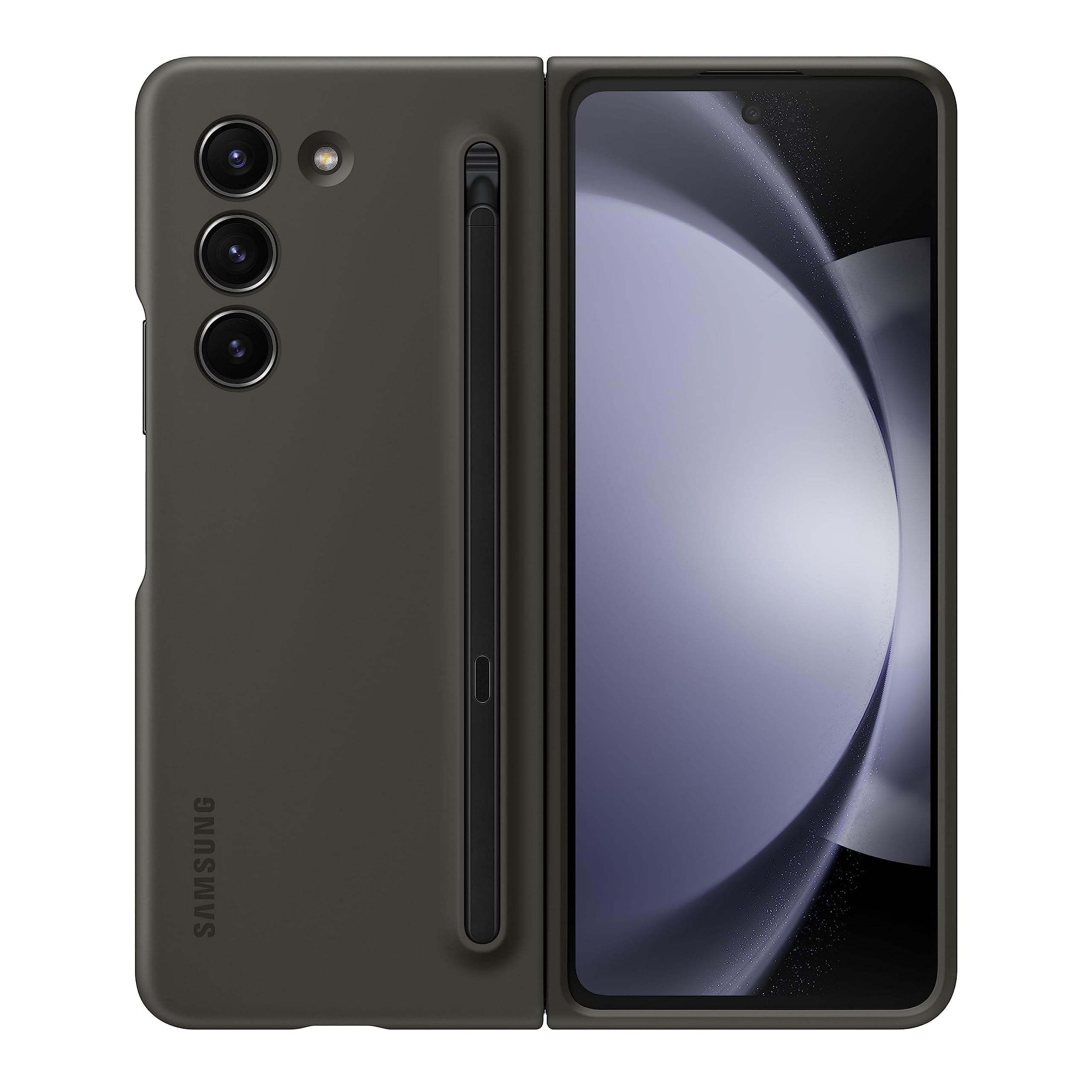 Samsung Galaxy Z Fold5 Slim S Pen Case with Built-in Compact S Pen Holder and Storage Slot - Vibrant Color Options - US Version - EF-OF94PCBEGUS - Graphite