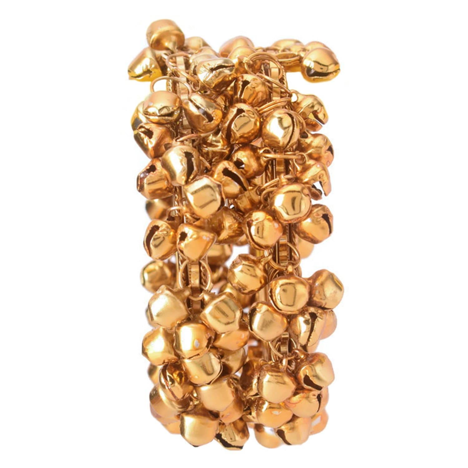 Fashions Antique Golden Indian Traditional Ghungru Bangle Set Pair for Girls/Women