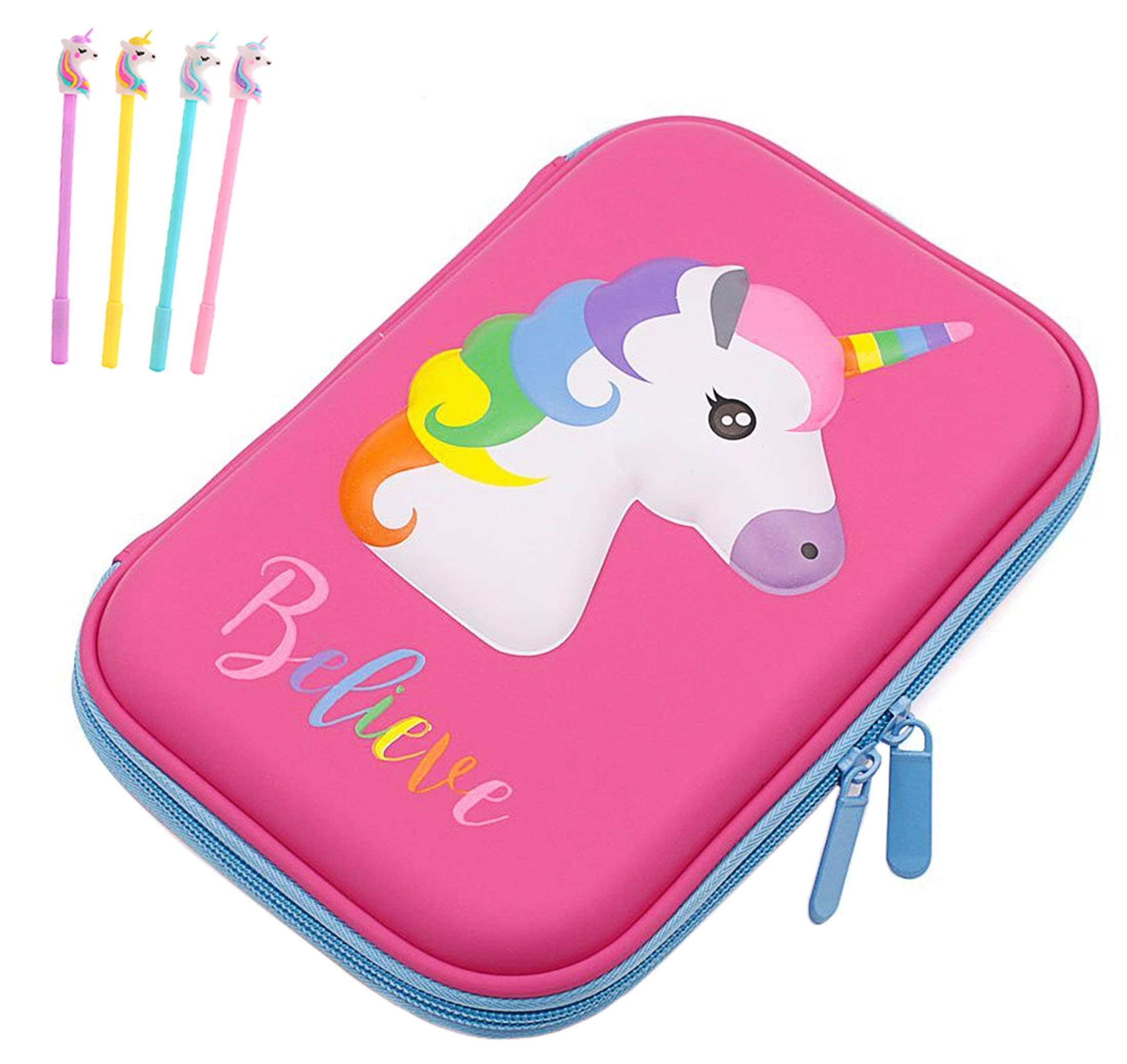 Surpop iDelta Pencil Case, EVA Pen Pouch Stationery Box Anti-Shock for School Students Girls Teens Kids