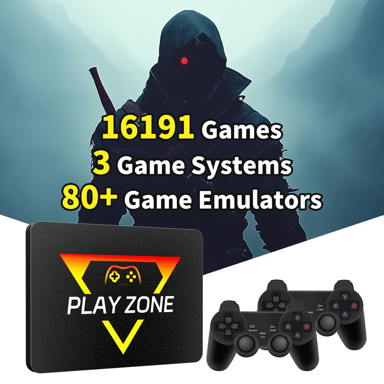 Game Console HDD with 3 Game Systems, Video Game Console with Built in 16191 Games, Emulator Console has 80+ Emulators, Game SSD for PC (Playzone-706-2)