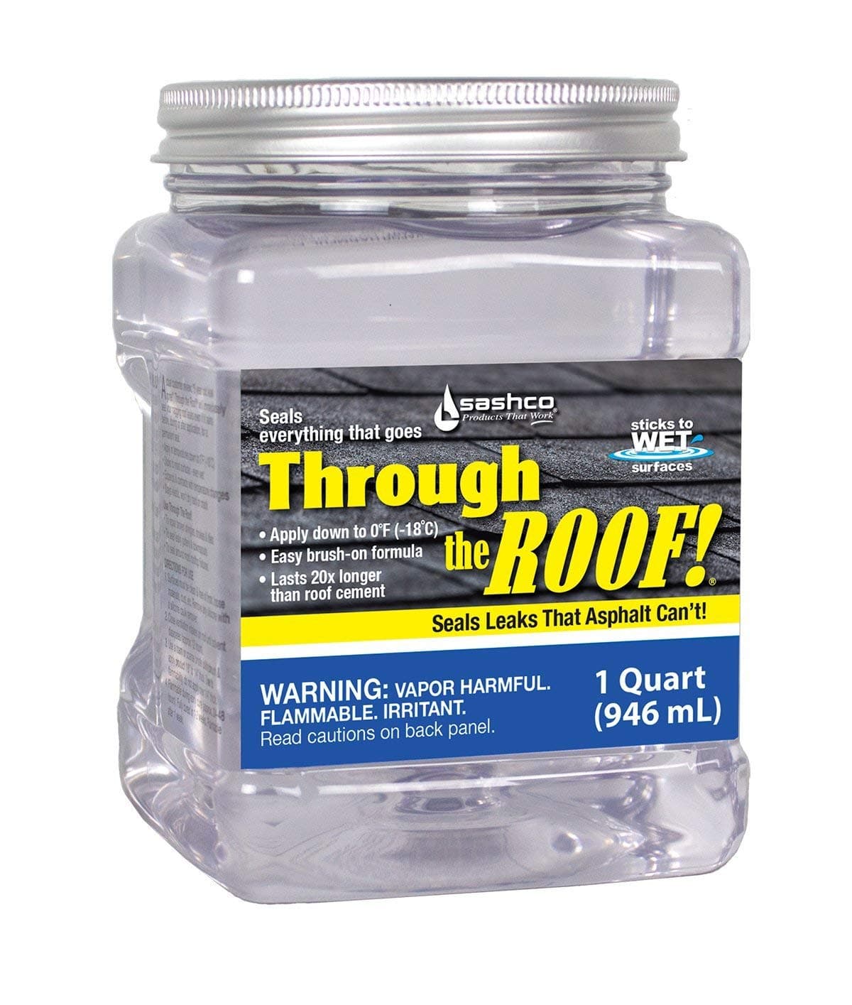 Through The Roof Sealant, 1 Quart Container, Clear (Pack of 6)