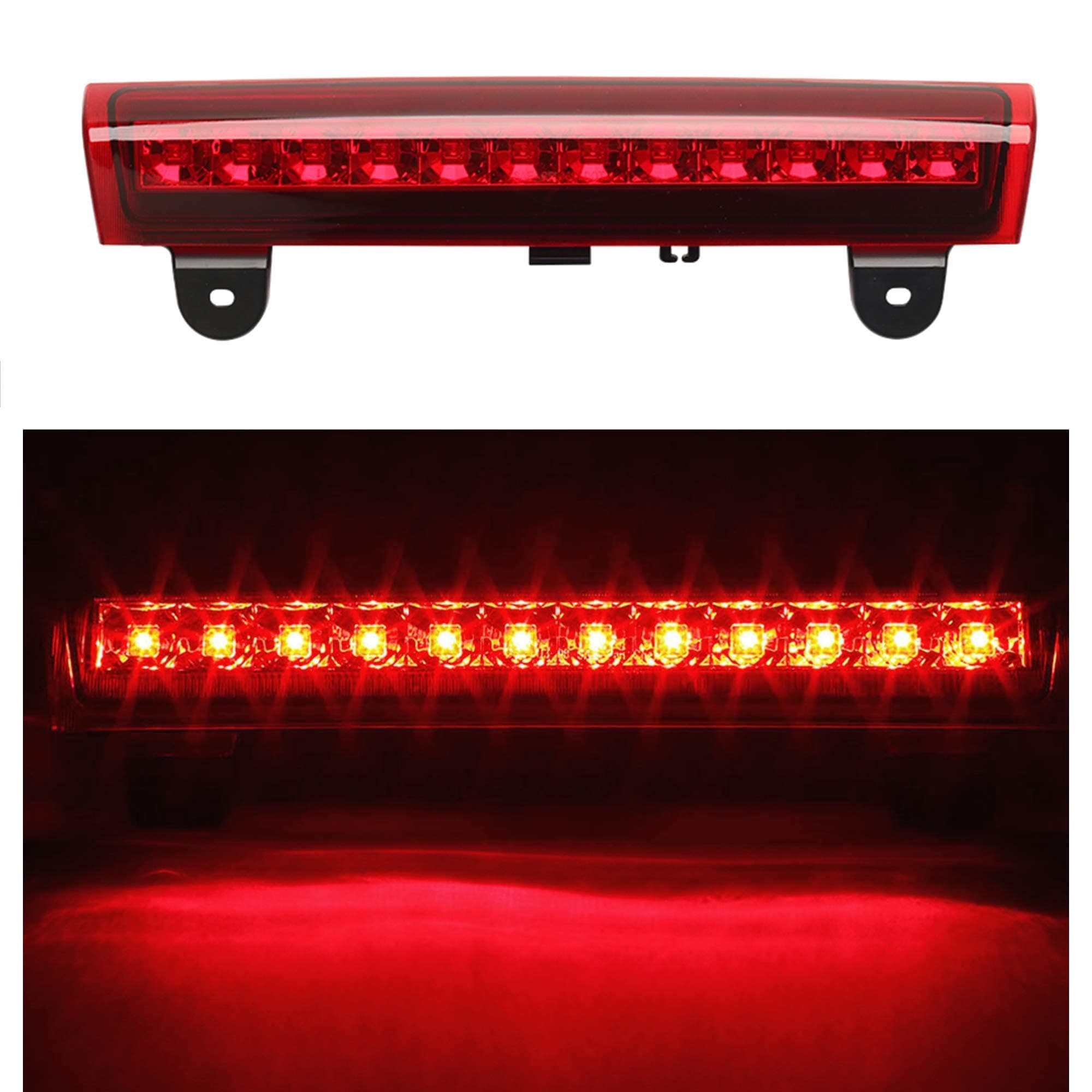 High Mount 3rd Third Brake Light Cargo Light Fits For Chevy Tahoe GM/Suburban/GMC/Yukon 2000-2006 LED Rear Cargo Light/Stop LED Light (Red Housing)