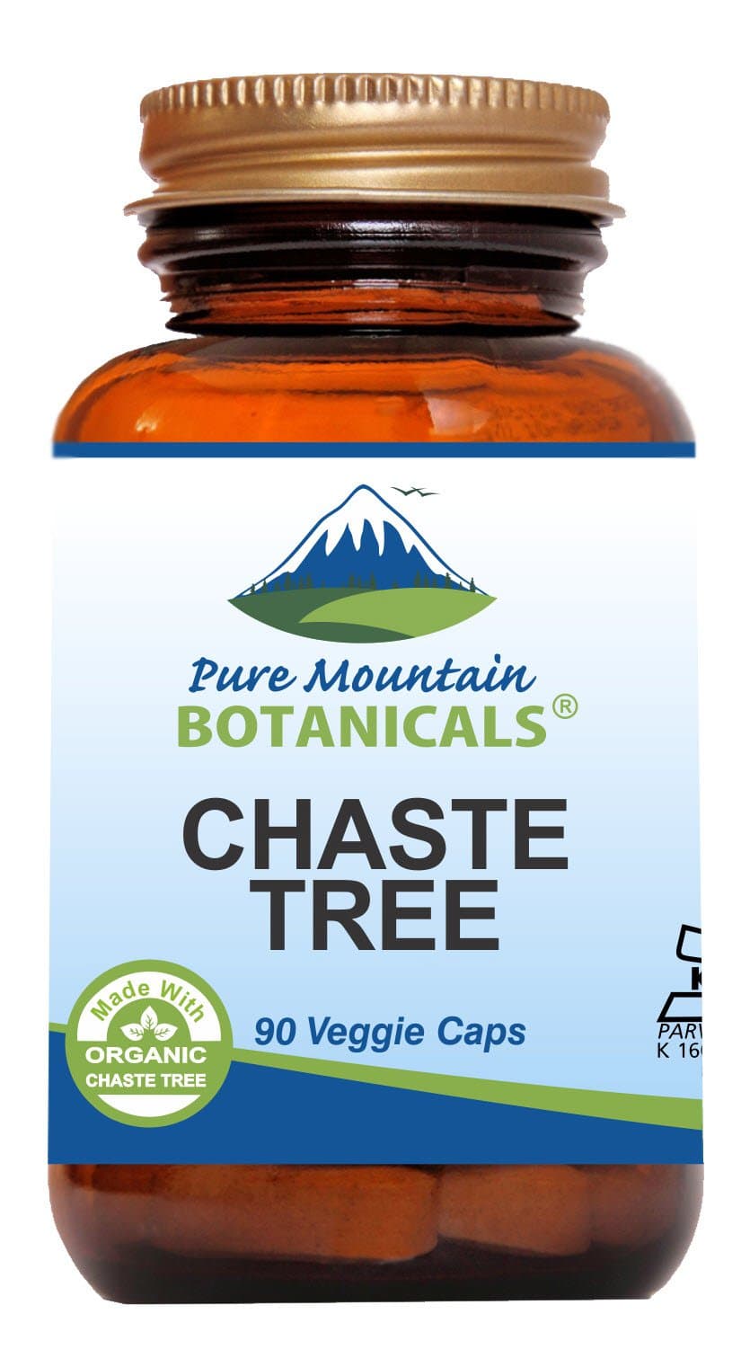 Chaste Tree Berry Capsules - Kosher Vegan Caps with 400mg Organic Vitex Chasteberry Supplement