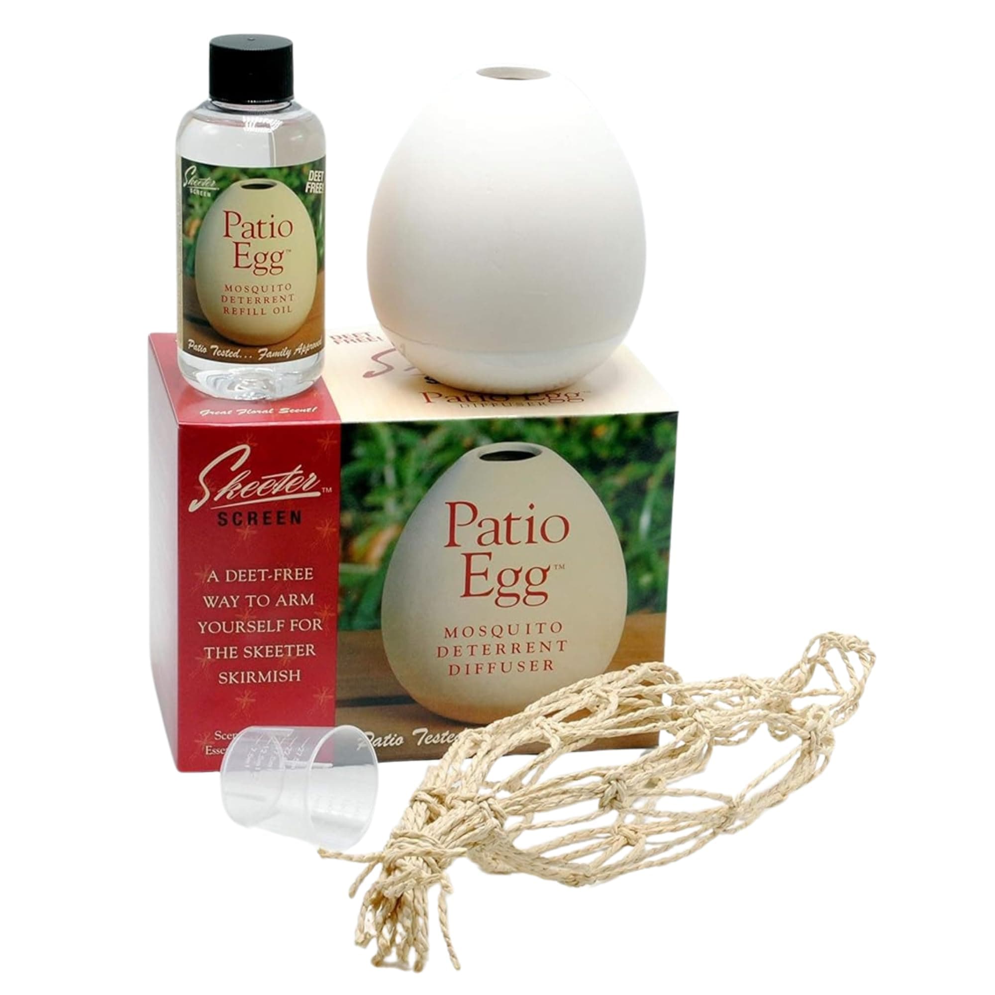 Skeeter Screen Patio Egg: Mosquito & Insect Deterrent & Diffuser: Includes Essential Oils