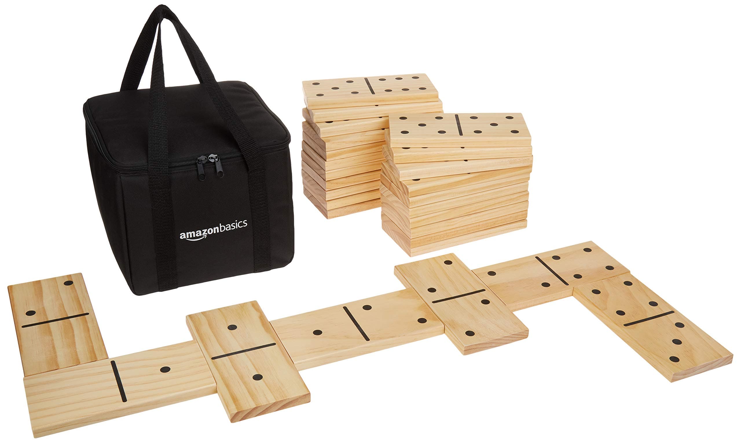 Amazon Basics Wooden Domino Set
