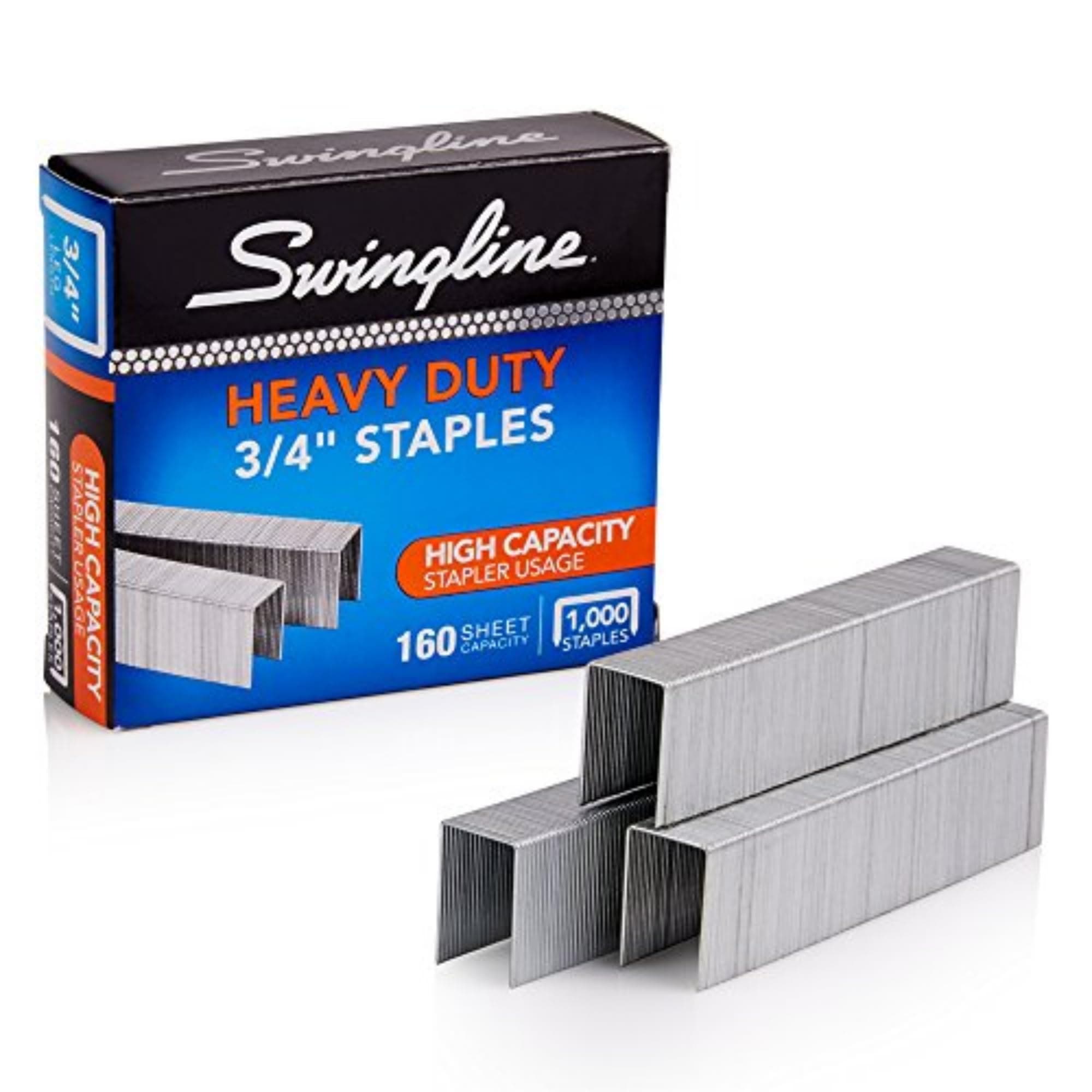 Swingline 35319 S.F. 13 Heavy-Duty 3/4 Leg Length Staples 160 Pg Capac 1000/box