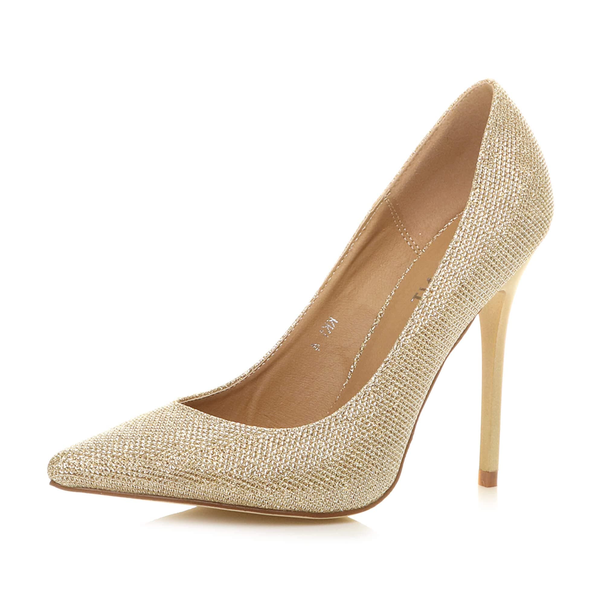 AJVANIWomens Ladies high Heel Pointed Contrast Court Smart Party Work Shoes Pumps Size