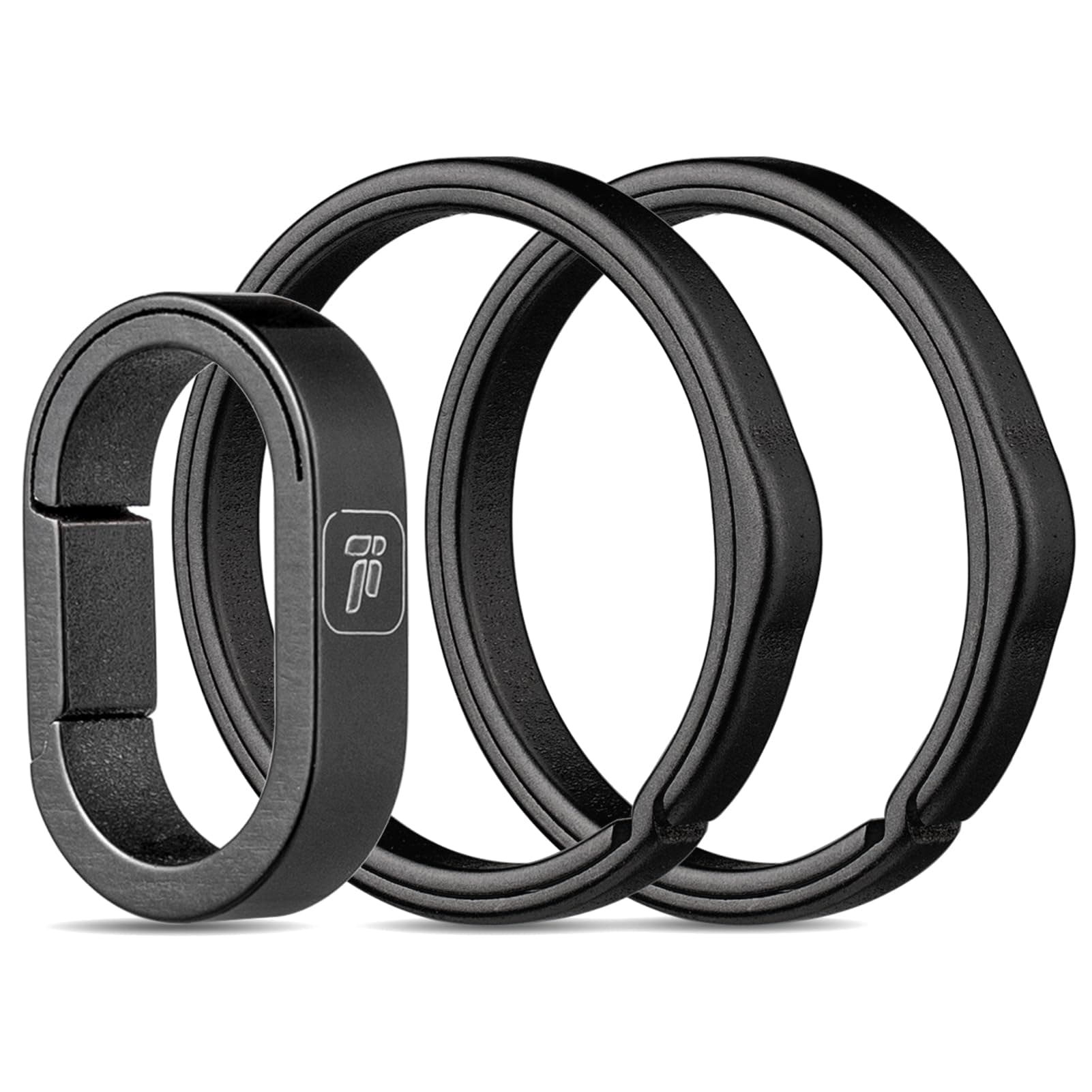 Key Ring, Titanium Side Pushing Key Rings Keychain Rings Small Split Keyrings for Men