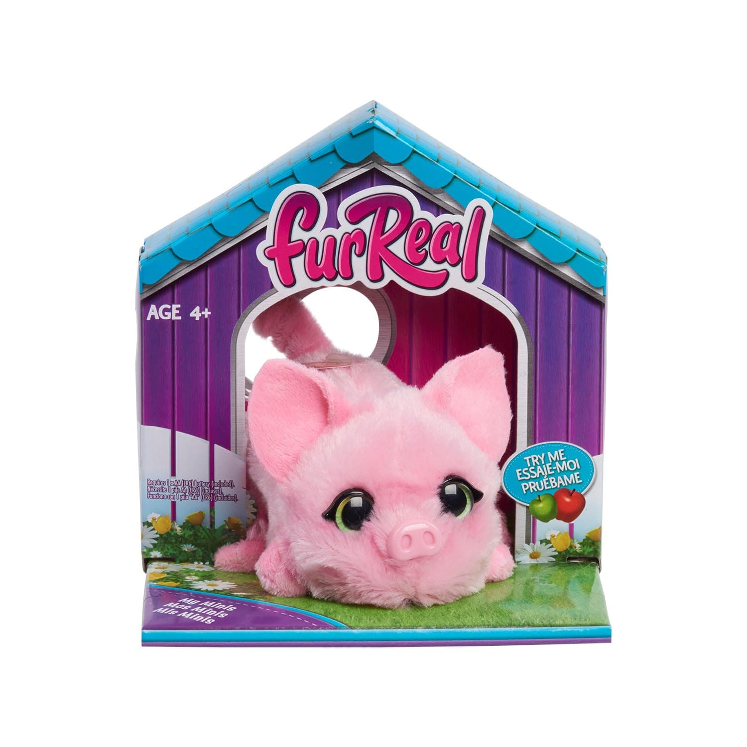 Just Play furReal My Minis Piglet Interactive Toy, Small Plush Piglet with Motion, Pink, Soft Plushie, Kids Toys for Ages 4 Up