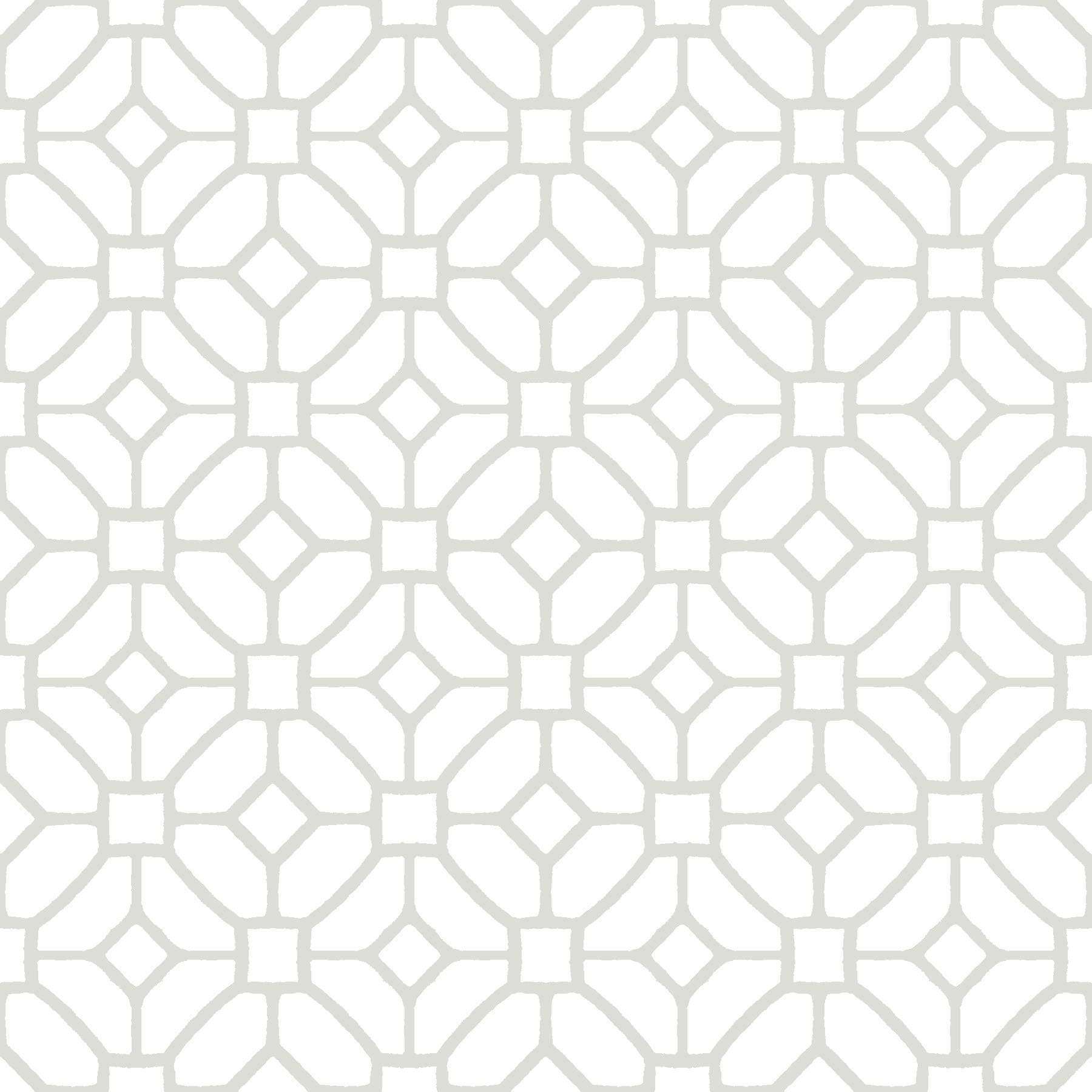 Floorpops Fp2946 Lattice Peel & Stick Floor Tile, White, 10 Square Feet