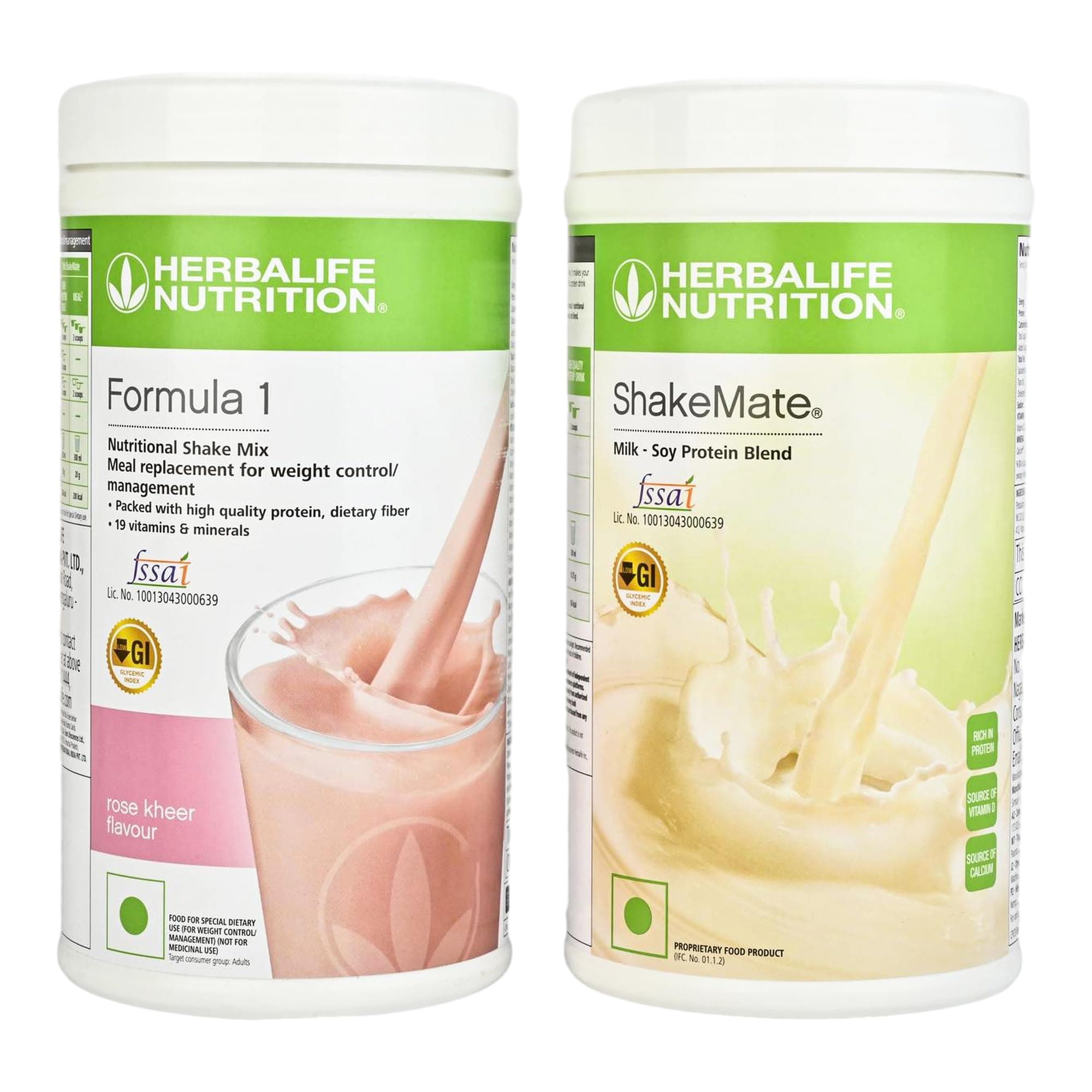 HERBALIFE FORMULA 1 ROSE & KHEER (500g) WITH SHAEMATE (500g) SET OF 2PCS * Nutrition Drink (2x0.5 kg, ROSE+SHAKEMATE* Flavored)