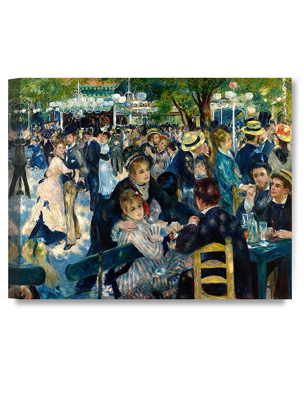DECORARTS - Bal du Moulin de la Galette, Pierre-Auguste Renoir Art Reproduction. Giclee Canvas Prints Wall Art for Home Decor 30x24 x1.5