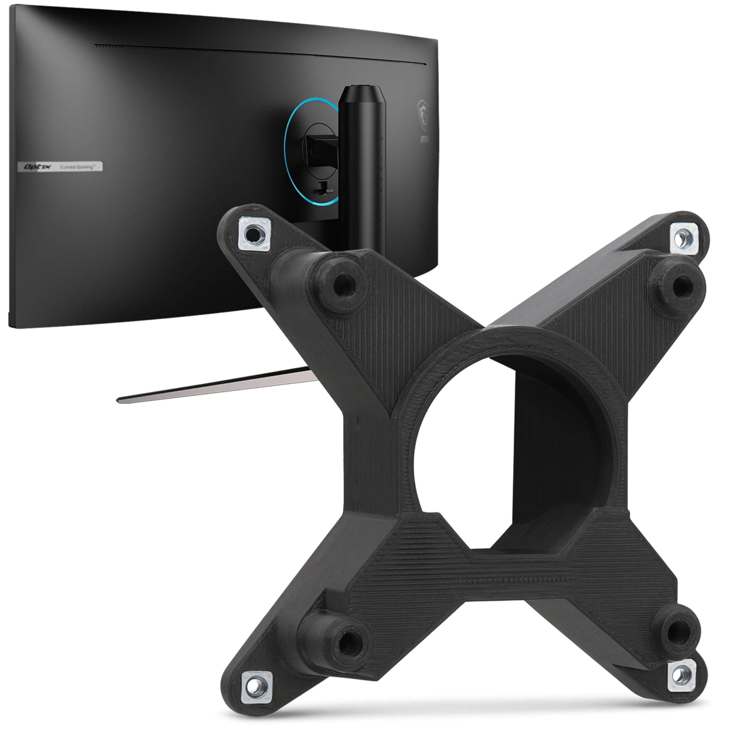 3IDEE VESA Adapter Mount Compatible With MSI Optix Monitor (MAG342CQR, MAG342CQRV, MAG301CR2, AG321CQRDE, MAG342CQRVDE) - 100 x 100 mm - Monitor Hanging Made Easy