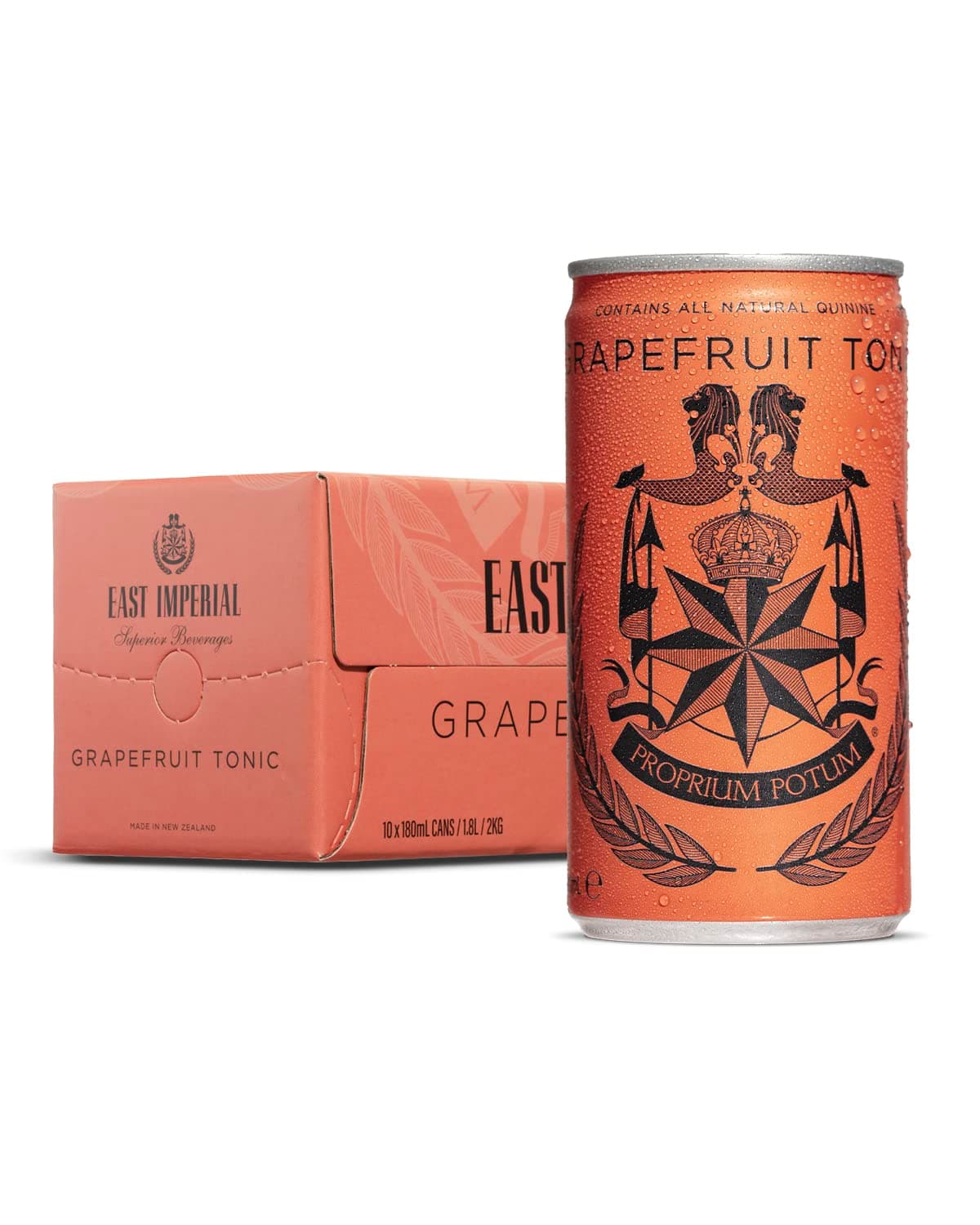 East Imperial Premium Grapefruit Tonic Water, Cans, GMO free, No Artificial Colors or Sweeteners, 6.1 Fl Oz (Pack of 10)