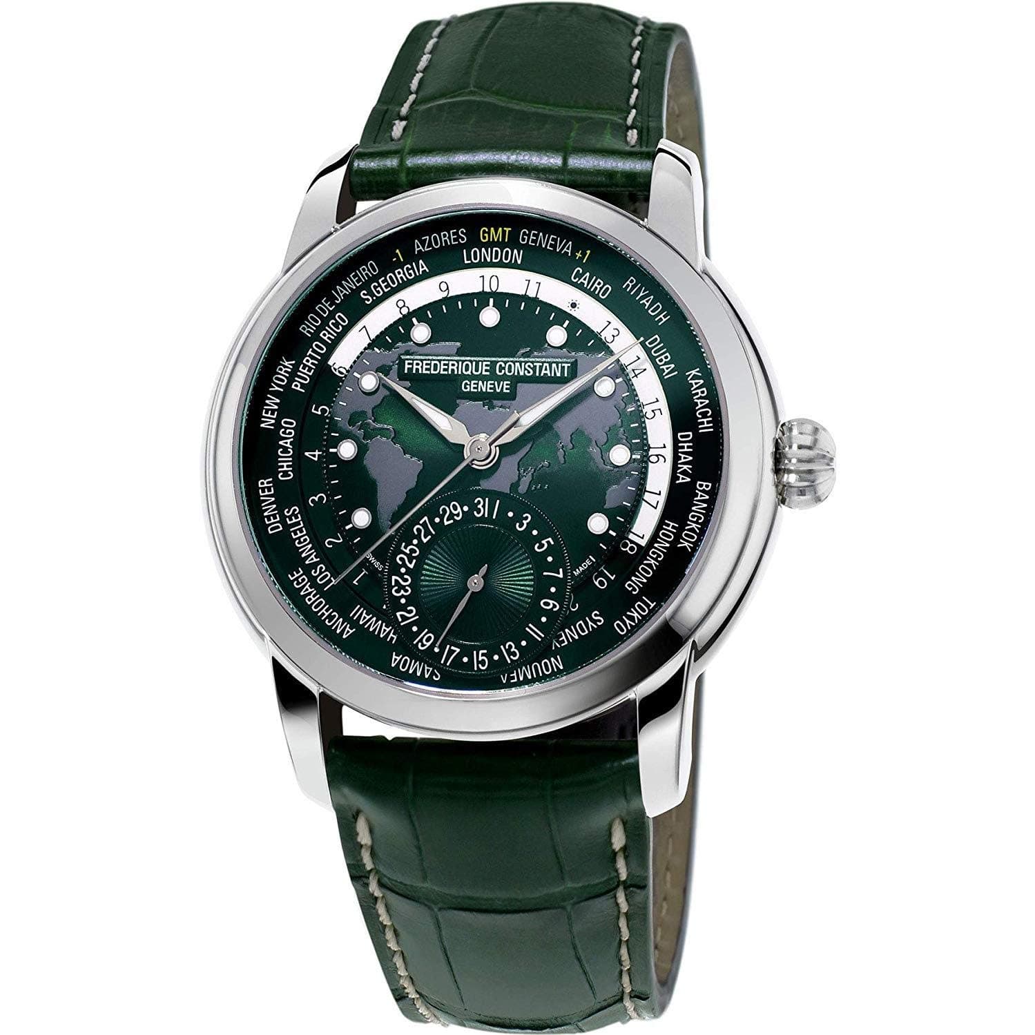 Frederique Constant Classic Manufacture Green Worldtimer FC-718GRWM4H6