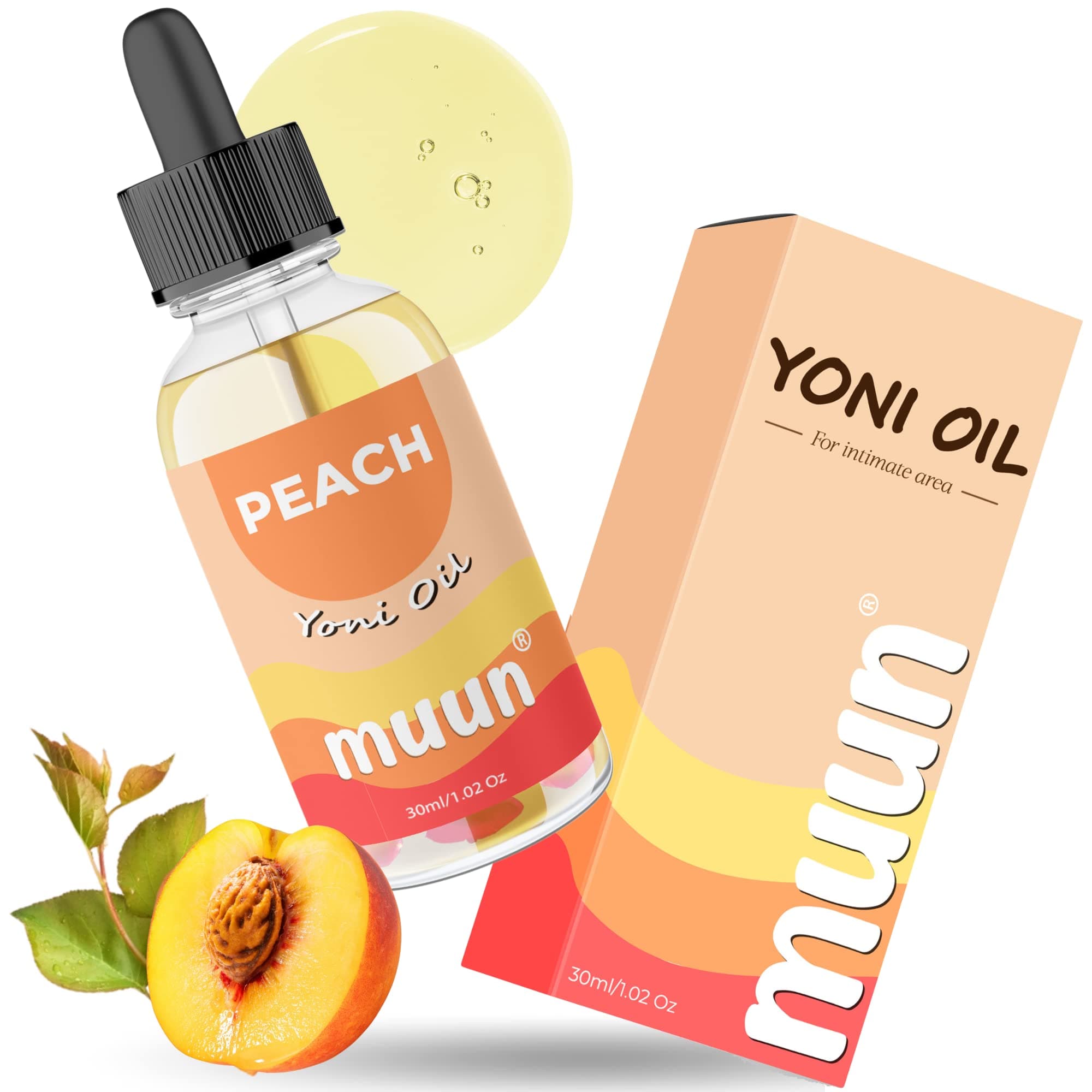 Muun Yoni Oil for Dryness, After Shave Oil Ingrown Hair, Moisturizer & Nourishing Intimate For Women, Soft & Smooth Feminine Oil, 100% Natural, Pineapple Scent
