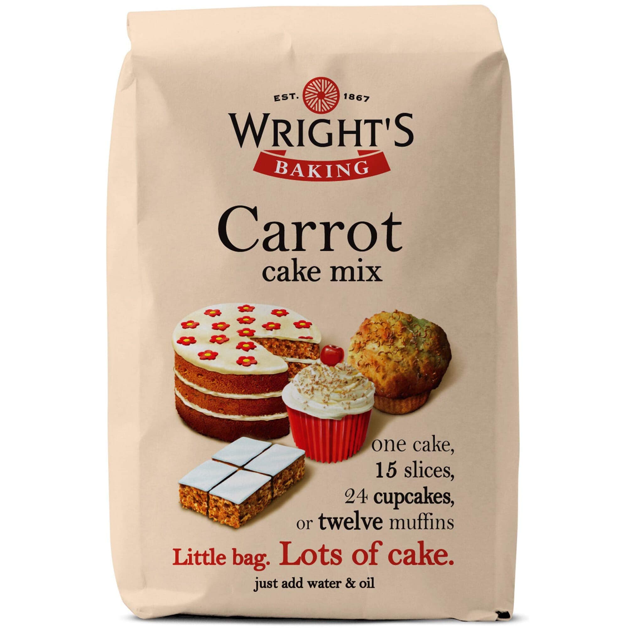 Wrights Carrot Cake Mix, 500g.