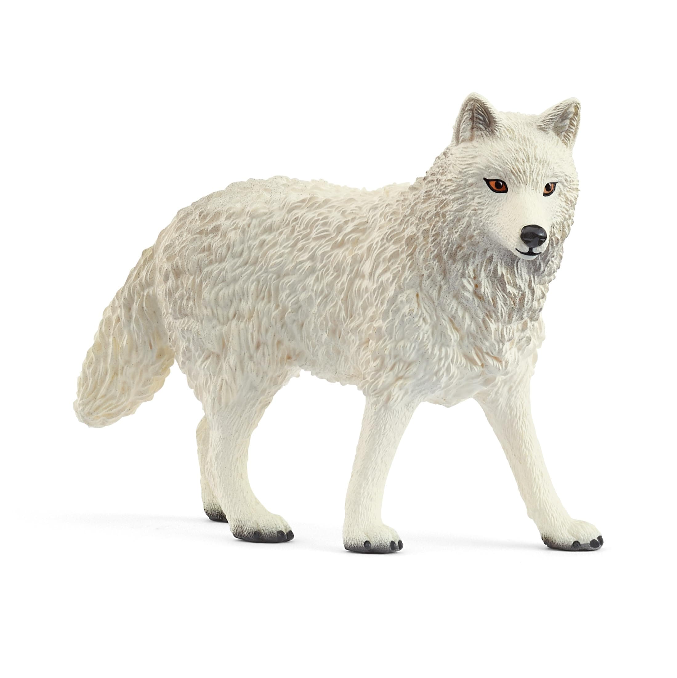 Wild Life - 3" Arctic Wolf Toy Figurine. Realistic Hand-Painted Hard Animal Toys for Boys and Girls. Durable Educational Wolf Figure for Imaginative Play. Kids and Toddlers Ages 3+ 14880