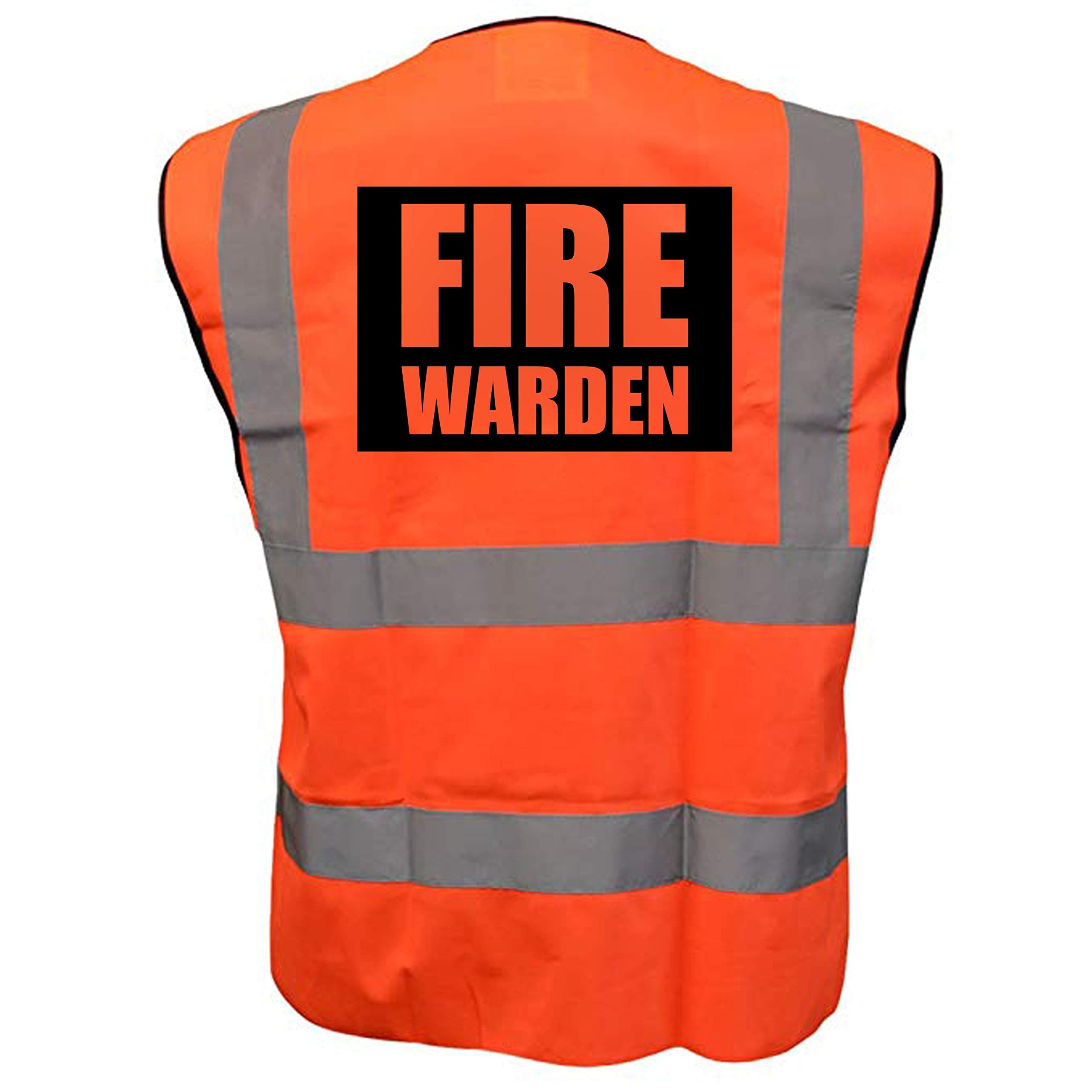 Expert Workwear Fire Warden Vest Hi Vis High Visibility Logo Printed Safety Viz Waistcoat