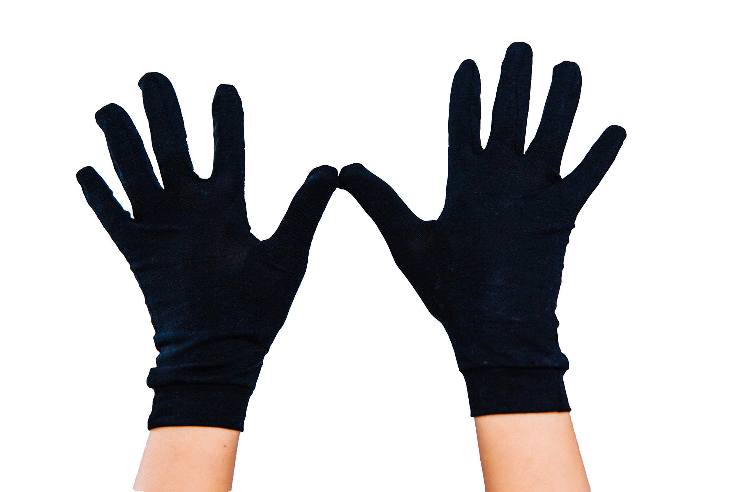 Remedywear Eczema Gloves for Kids, Inflammation Relief with Tencel and Zinc (Black, 10-12Y)
