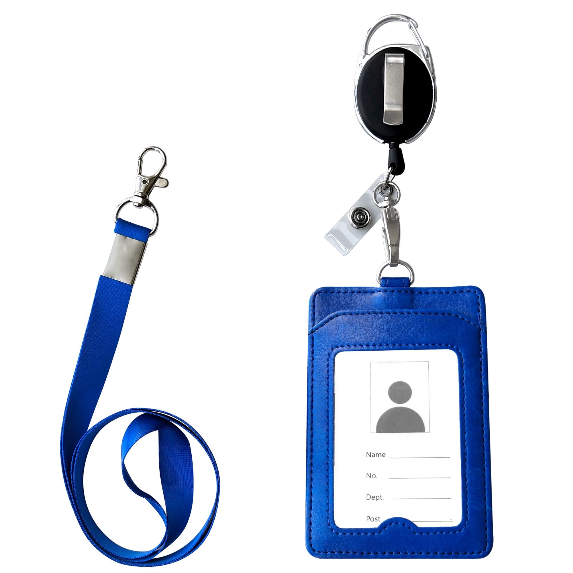 ID Card Case/Extra Thick Badge Holder,Fits RFID/Proximity/Badge Swipe Cards or Credit Card,Vertical Sealable Waterproof Clear Plastic Name Tag (10)